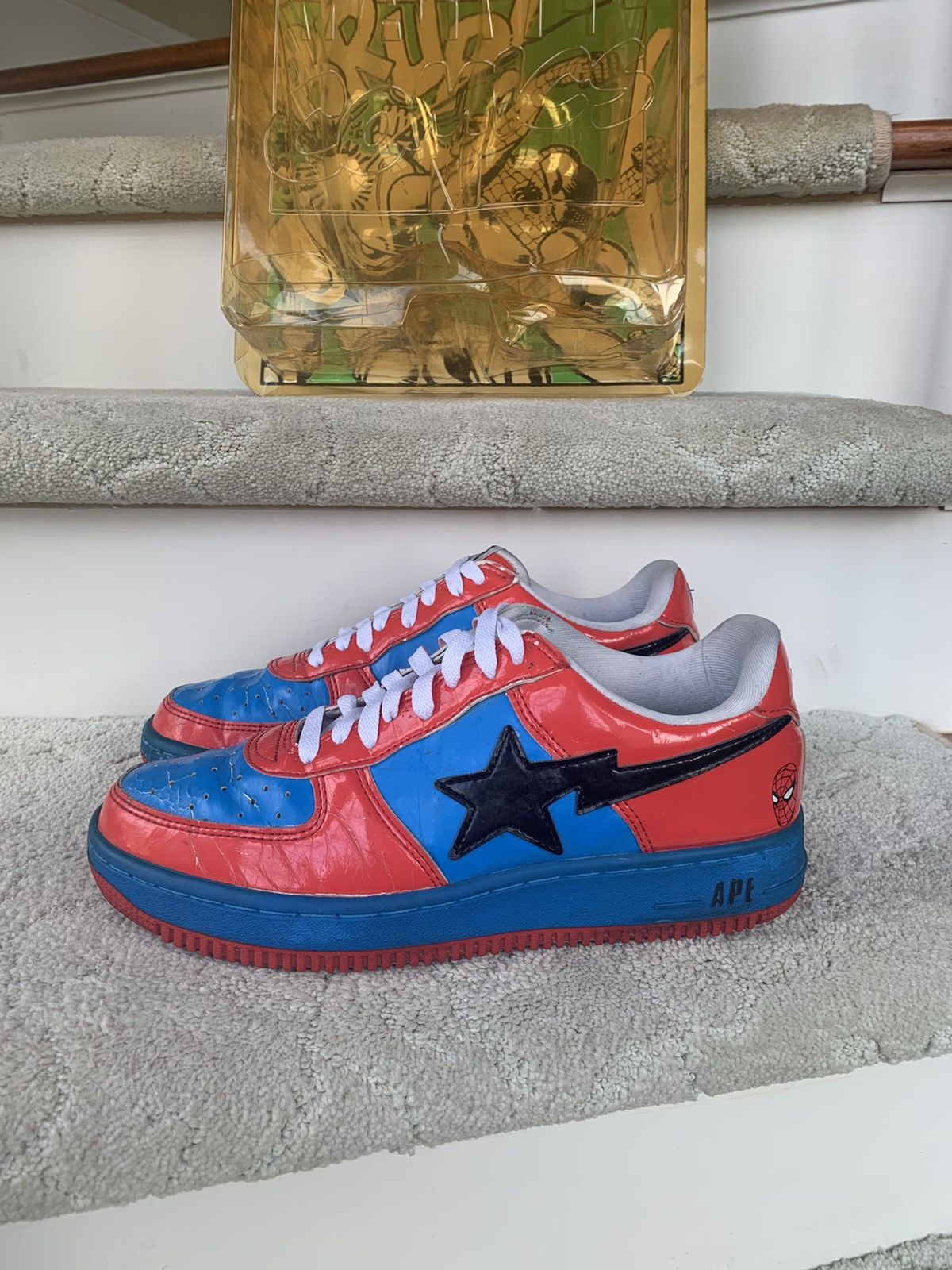 Bape Bape x marvel Bapesta spiderman | Grailed