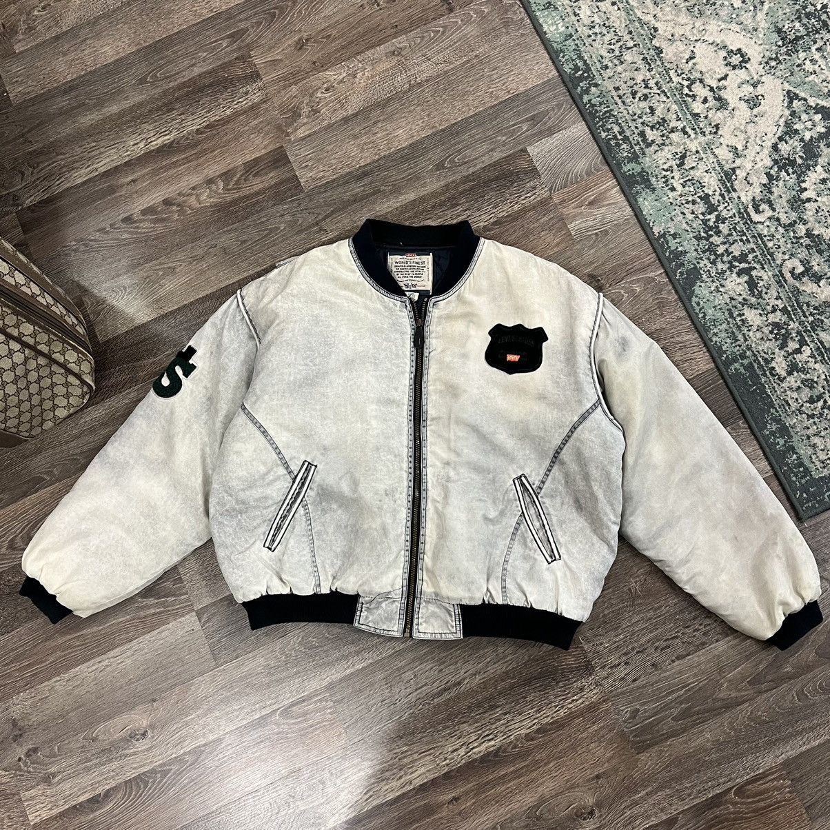 Levi’s Strauss acid wash varsity bomber jacket