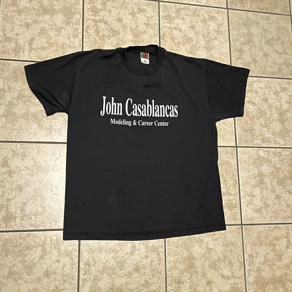 image of Vintage John Casablancas Modeling & Career Center Shirt in Black, Men's (Size XL)