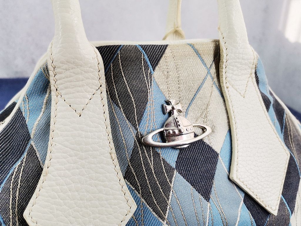 Vivienne Westwood checkered blue signature pattern small bag Size ONE SIZE - 3 Thumbnail