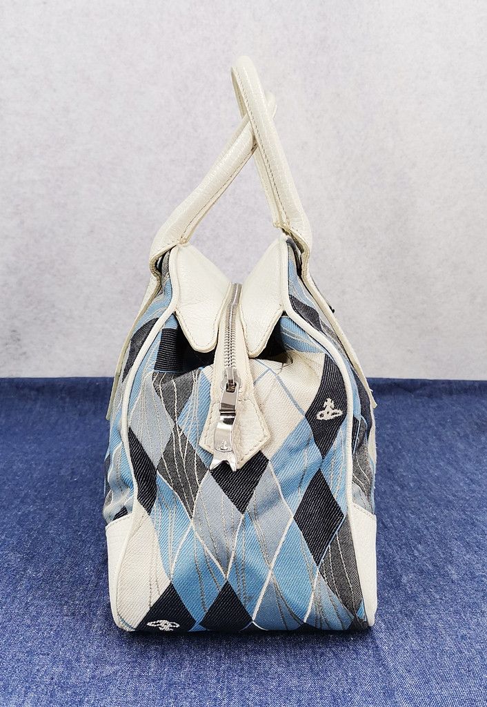 Vivienne Westwood checkered blue signature pattern small bag Size ONE SIZE - 9 Preview