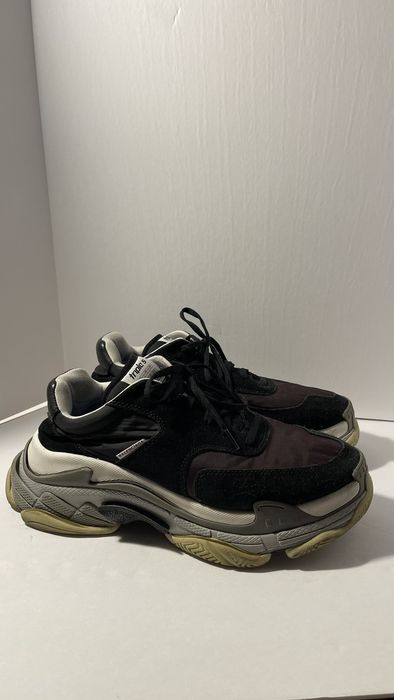 Balenciaga Balenciaga Triple S Black Noir Bordeaux Burgundy | Grailed