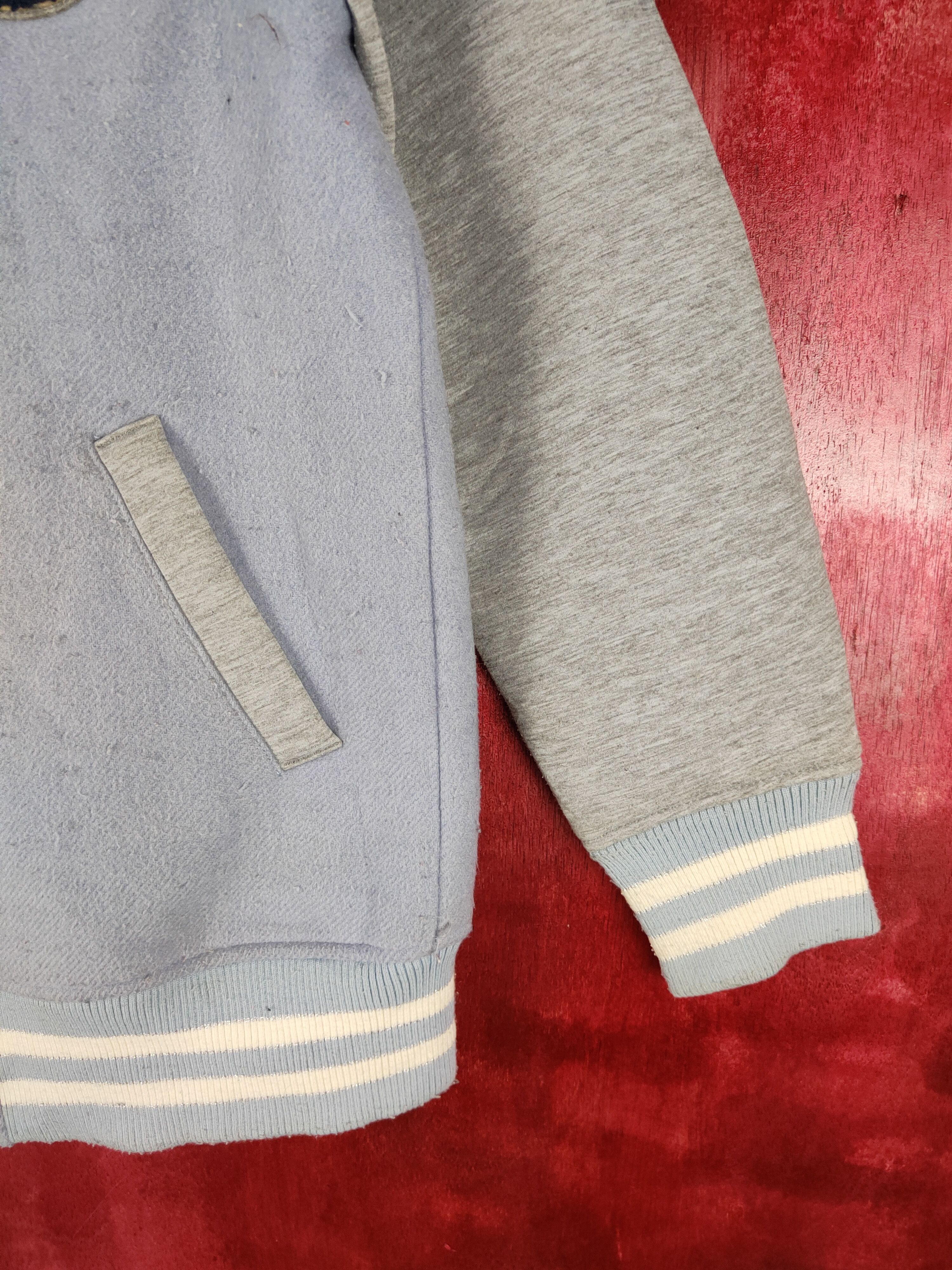 Japanese Brand Lindsay Blue varsirt sweater #4298 Size S / US 4 / IT 40 - 5 Thumbnail