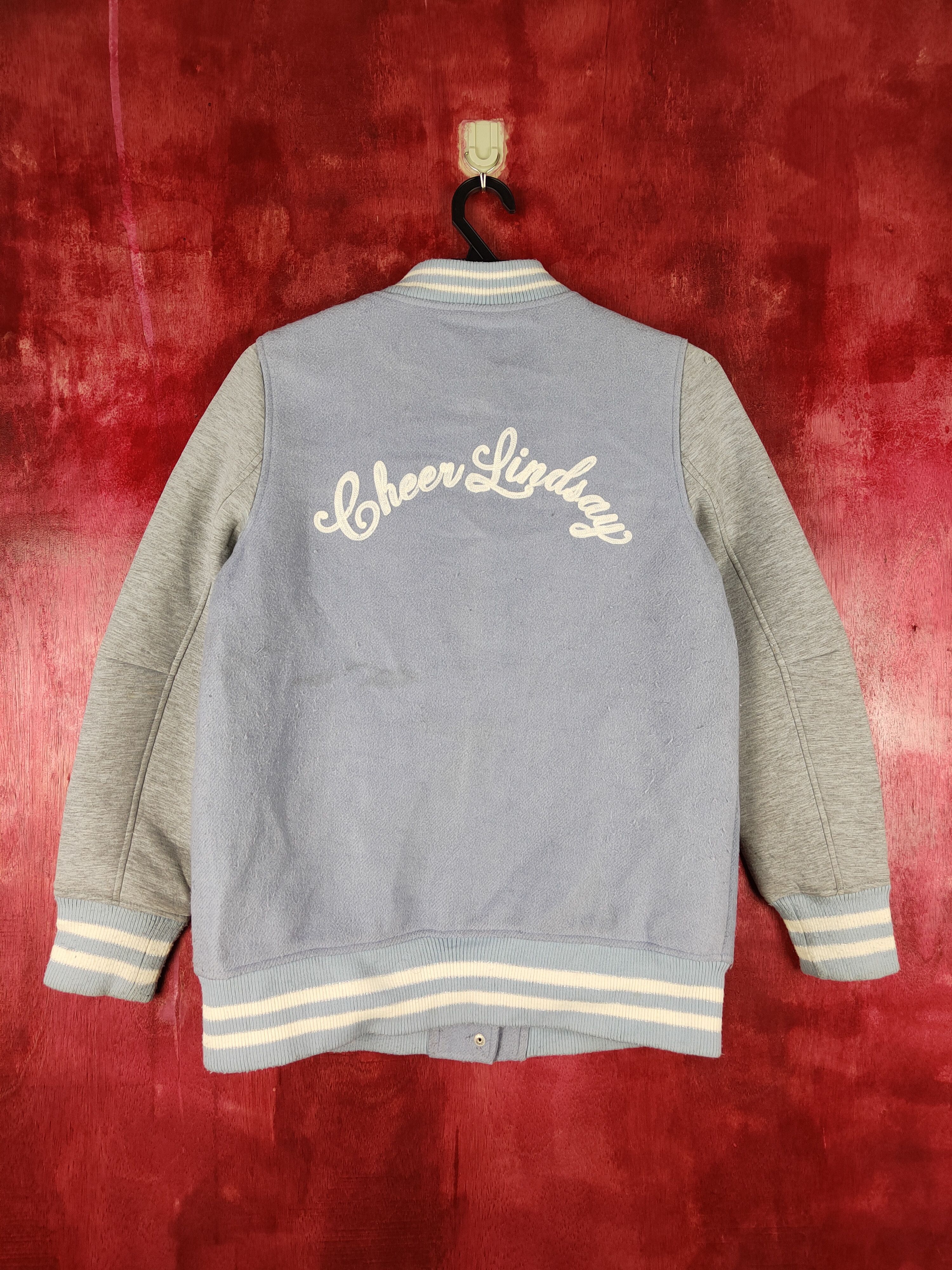 Japanese Brand Lindsay Blue varsirt sweater #4298 Size S / US 4 / IT 40 - 8 Thumbnail