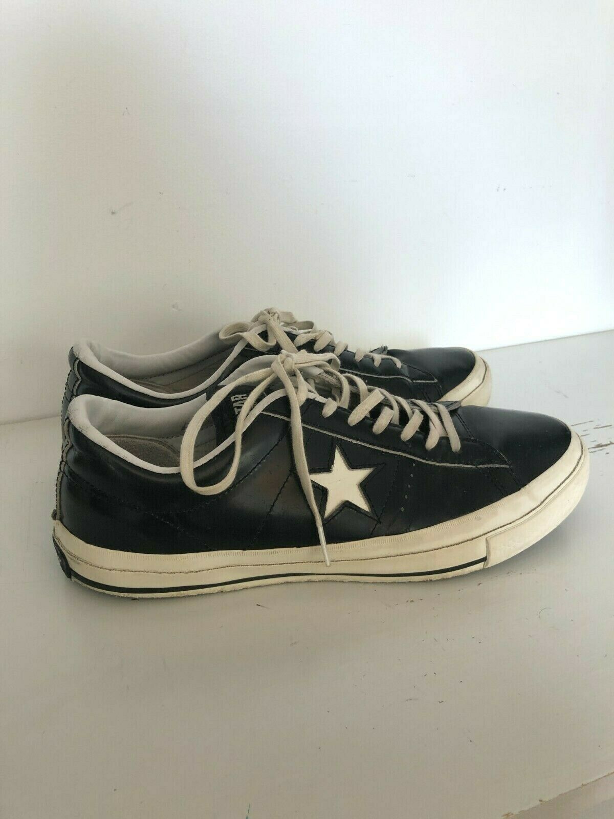 Converse Limited Converse All Stars One Star Black Leather, US 10 | Grailed