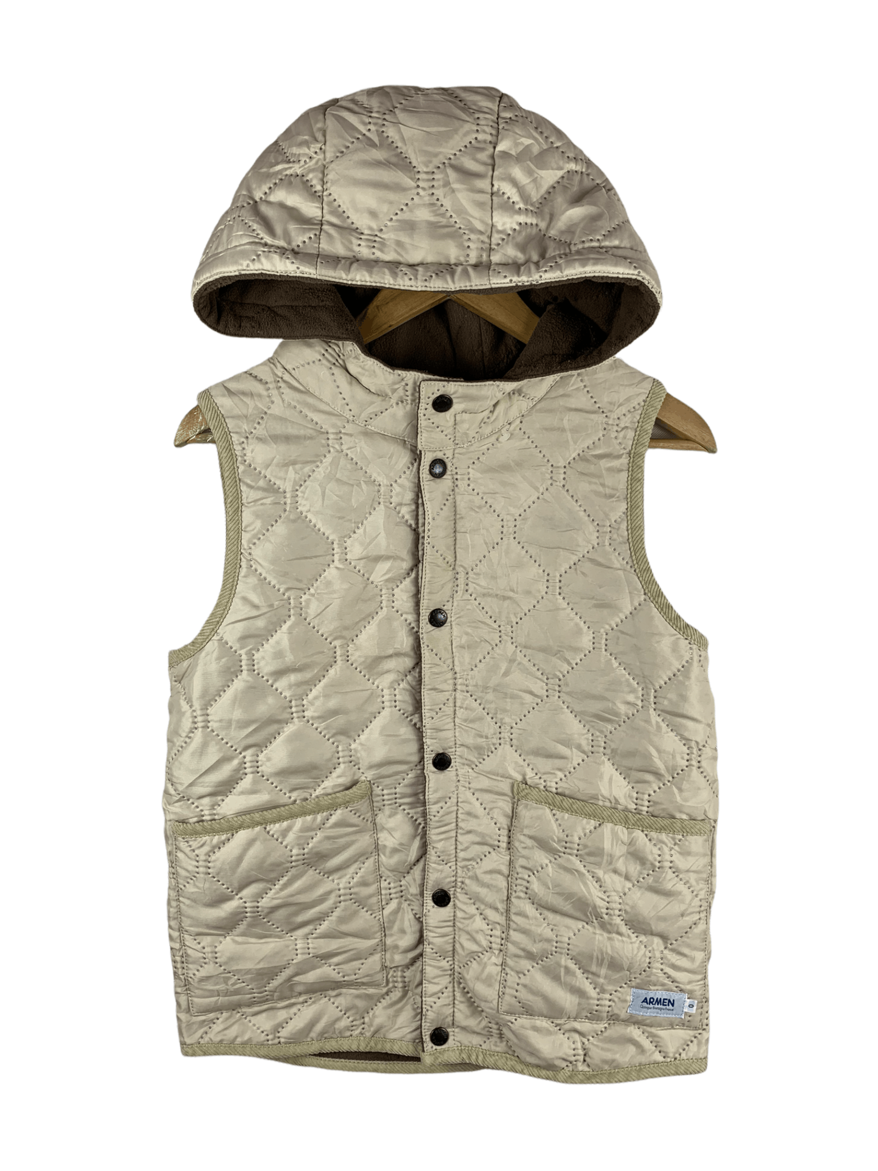 Japanese Brand 🔥Armen France Reversible Quilted Hoodie Vest Jacket Size US XS / EU 42 / 0 - 2 Thumbnail