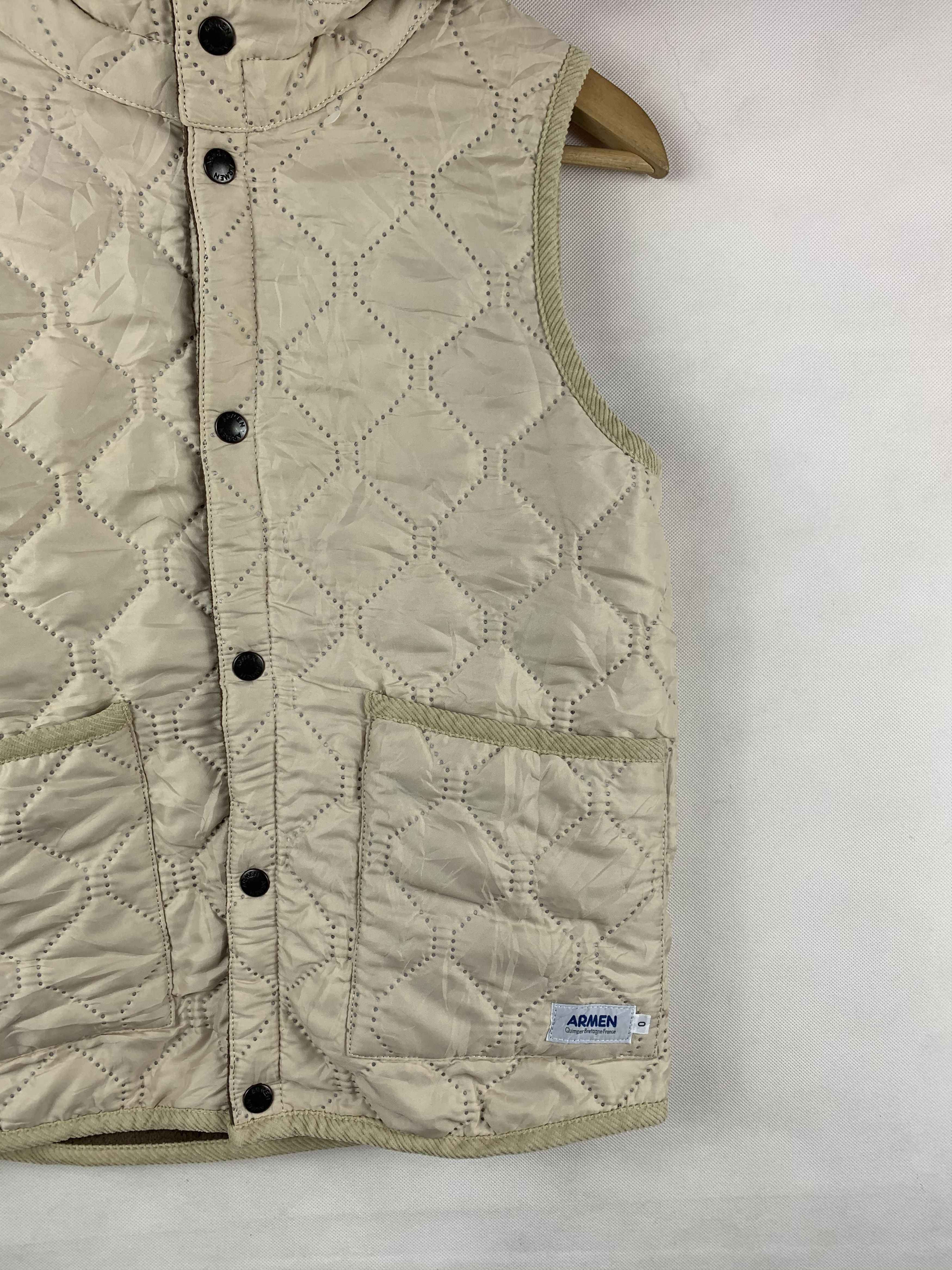 Japanese Brand 🔥Armen France Reversible Quilted Hoodie Vest Jacket Size US XS / EU 42 / 0 - 9 Thumbnail