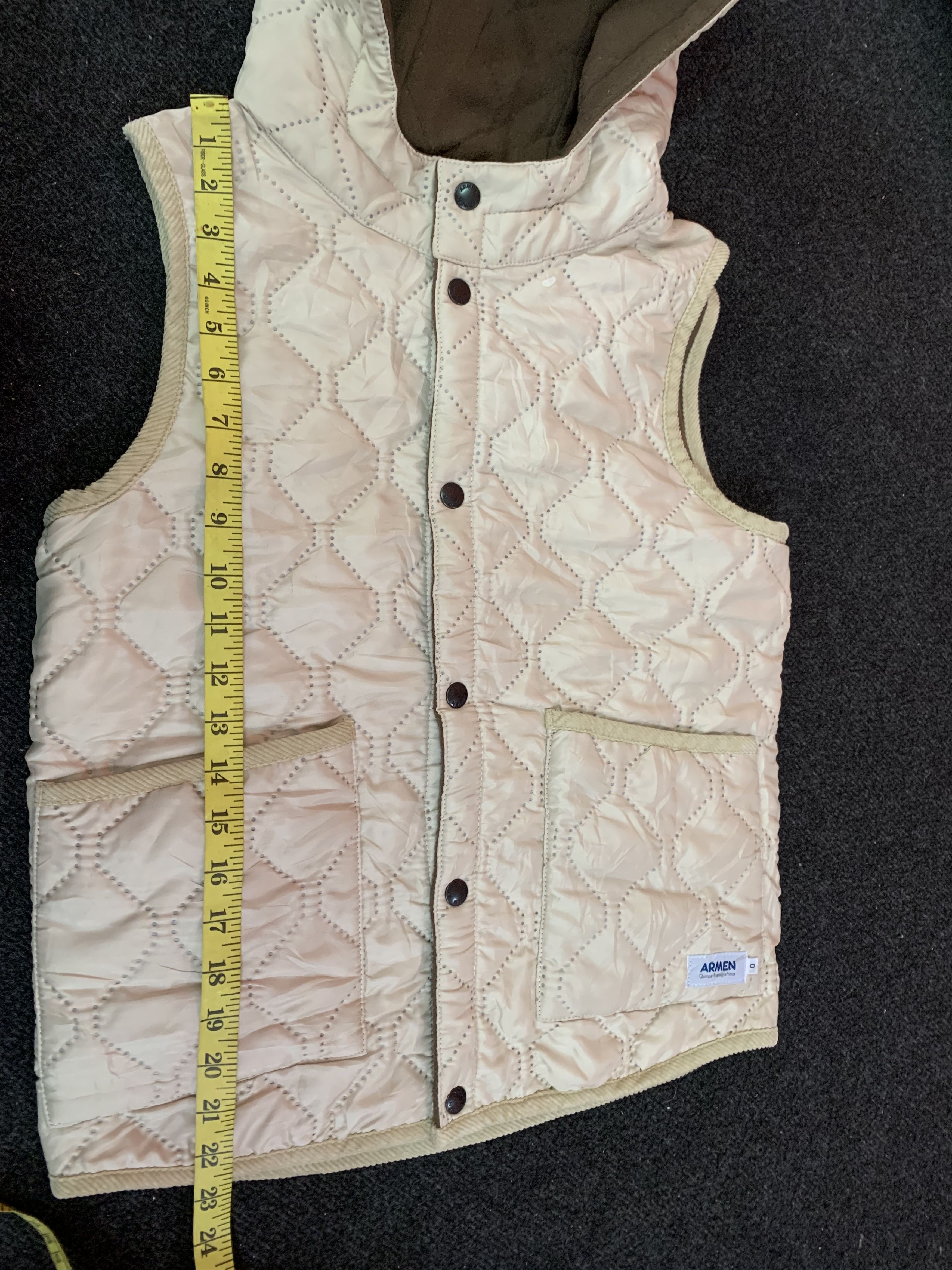 Japanese Brand 🔥Armen France Reversible Quilted Hoodie Vest Jacket Size US XS / EU 42 / 0 - 16 Thumbnail