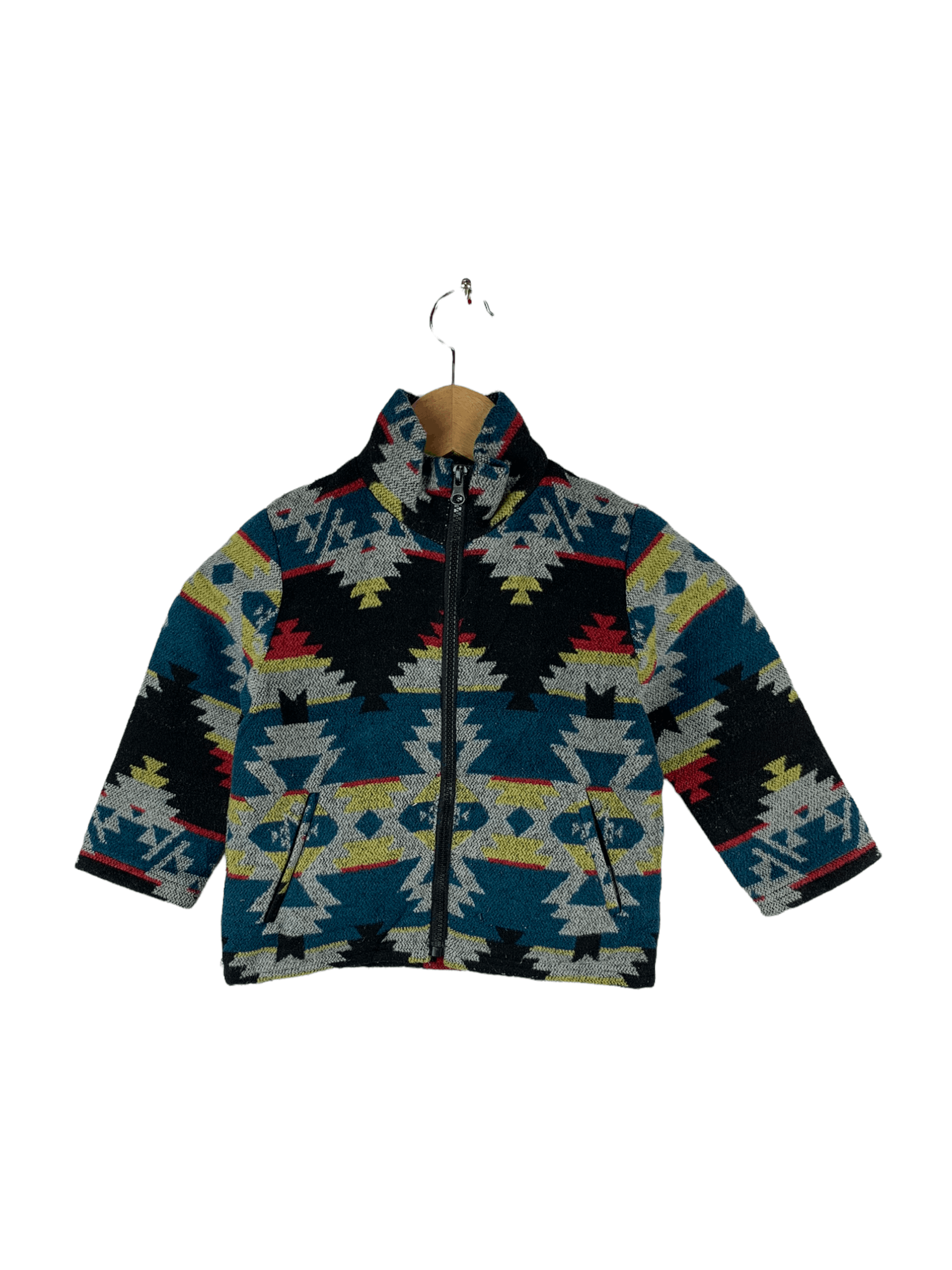 Vintage 🔥Navajo Aztec Natives Jacket for Kids Size US XXS / EU 40 - 1 Thumbnail