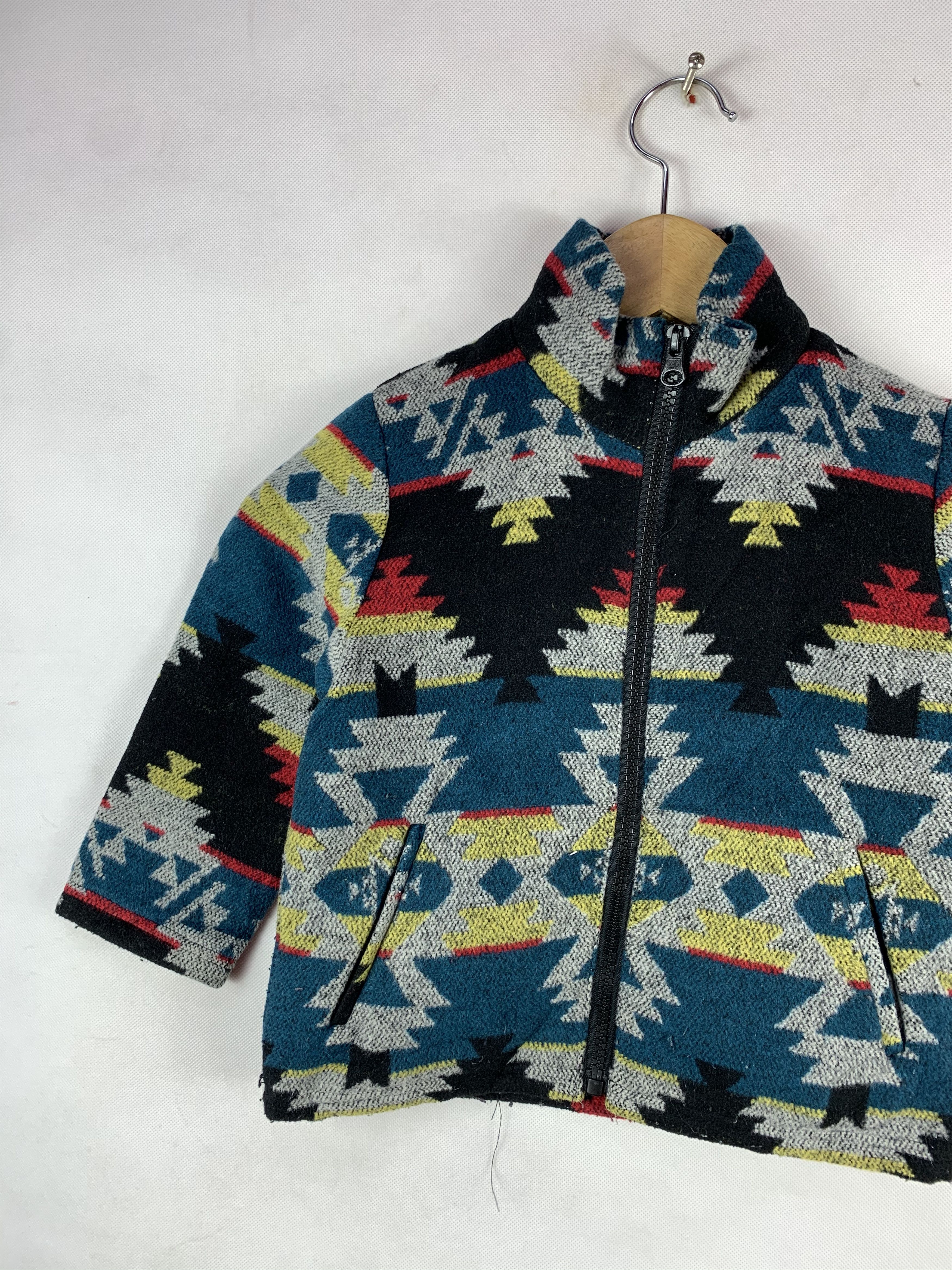 Vintage 🔥Navajo Aztec Natives Jacket for Kids Size US XXS / EU 40 - 3 Thumbnail