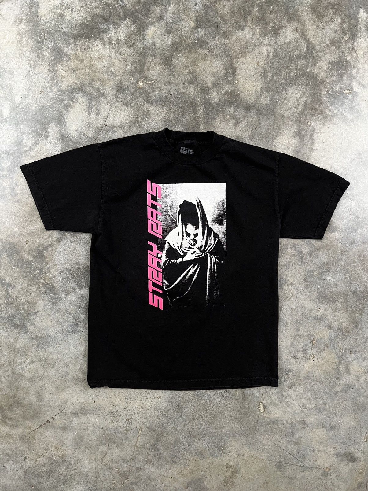 Stray Rats Stray Rats Mother Mary Black + Pink Tee Sz. Medium Size US M / EU 48-50 / 2 - 1 Thumbnail