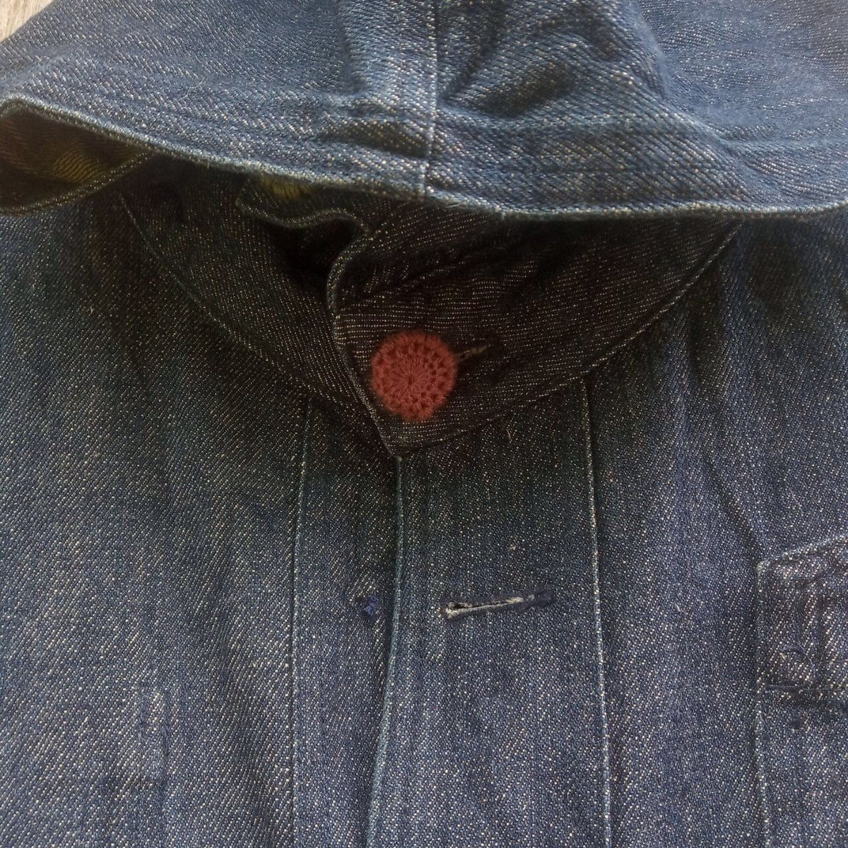 Other Rare!! Unbranded Denim Jacket Hoodie Colourful Button Funky Size US M / EU 48-50 / 2 - 3 Thumbnail