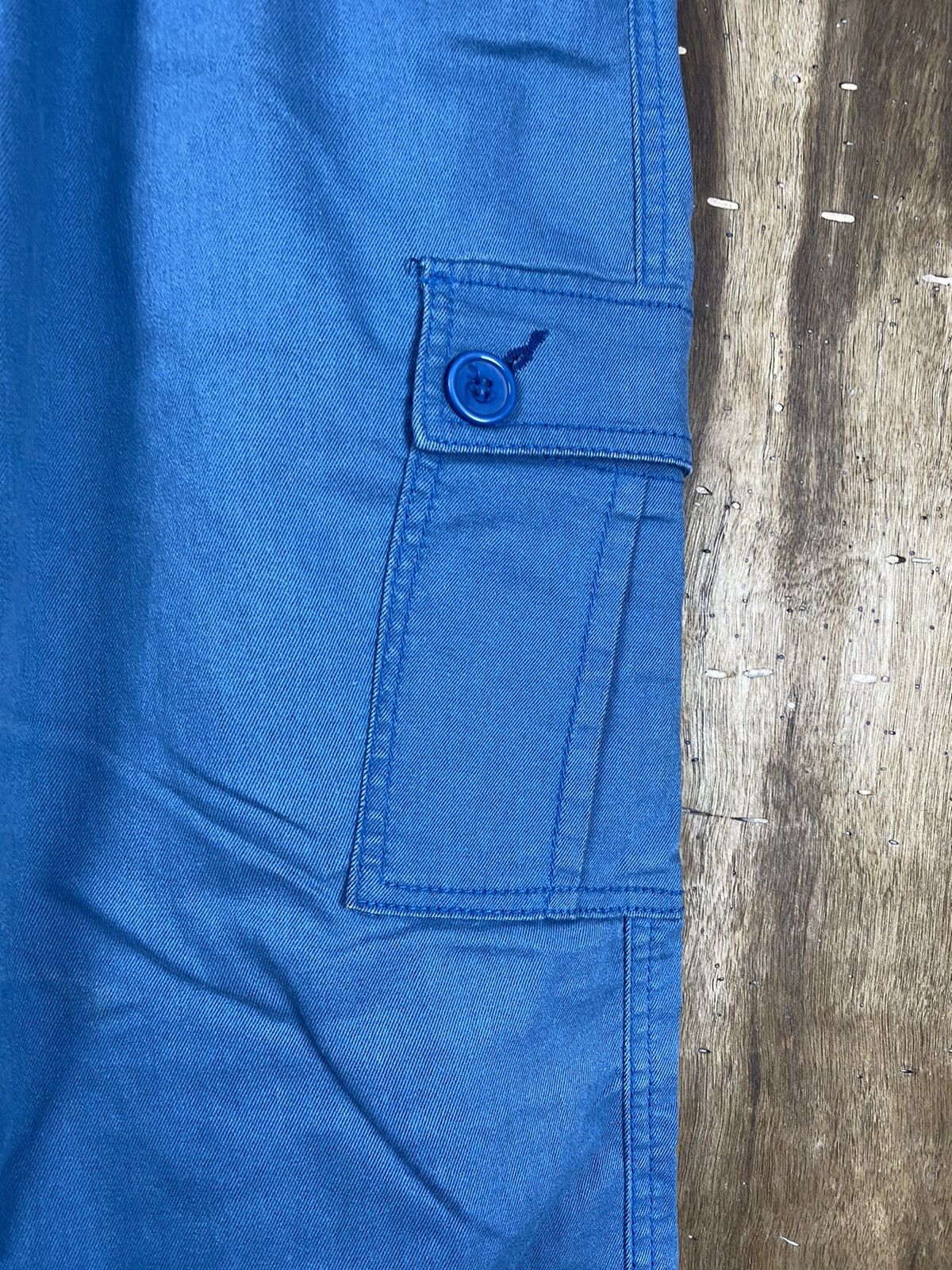 Japanese Brand D Run Through multipocket blue utility Cargo Pants #2442 Size US 28 / EU 44 - 7 Thumbnail