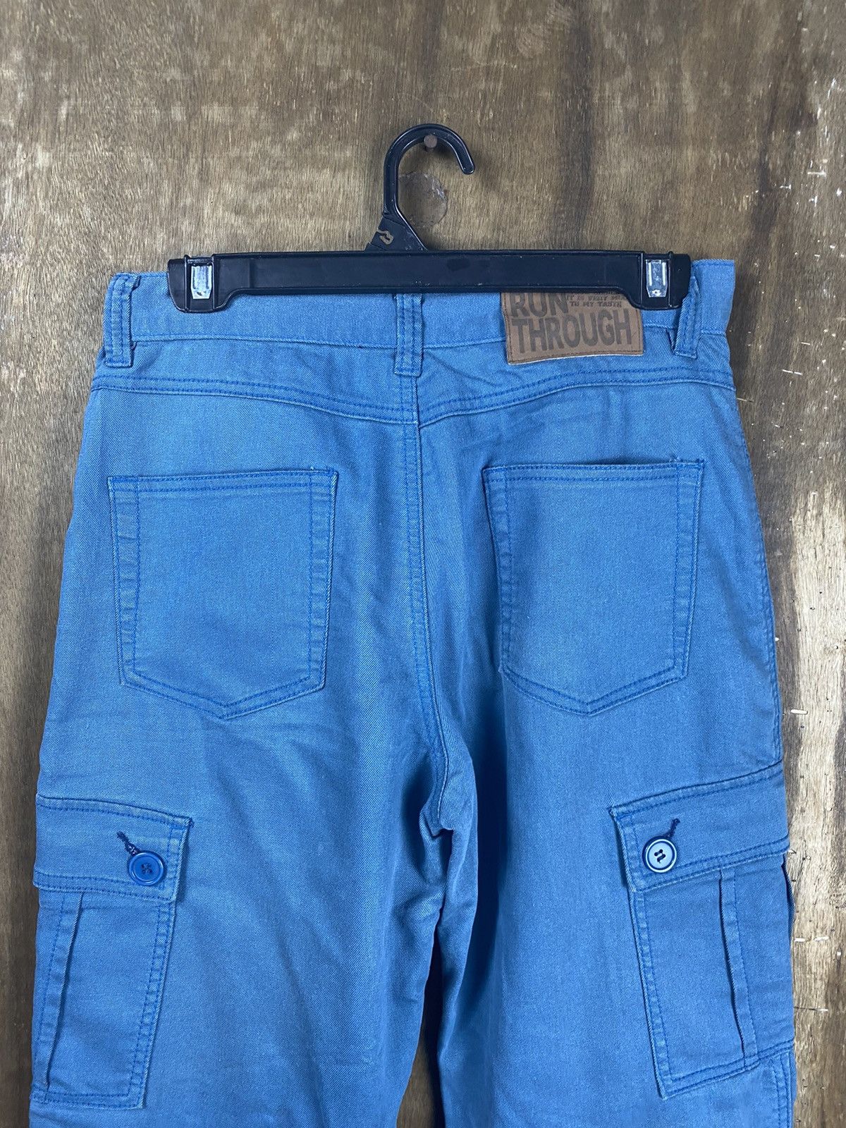 Japanese Brand D Run Through multipocket blue utility Cargo Pants #2442 Size US 28 / EU 44 - 12 Thumbnail