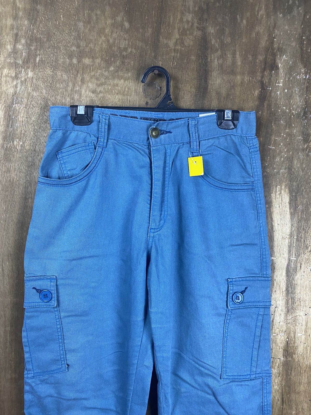 Japanese Brand D Run Through multipocket blue utility Cargo Pants #2442 Size US 28 / EU 44 - 2 Thumbnail