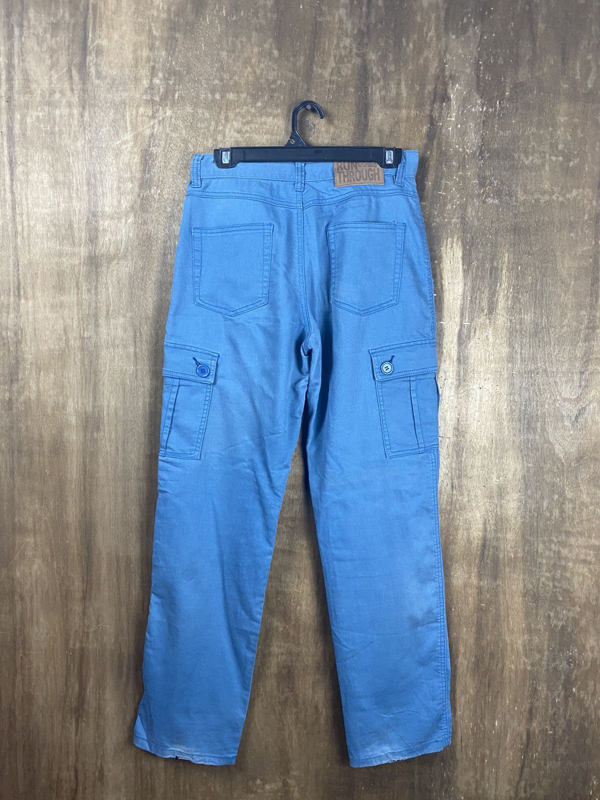 Japanese Brand D Run Through multipocket blue utility Cargo Pants #2442 Size US 28 / EU 44 - 11 Thumbnail