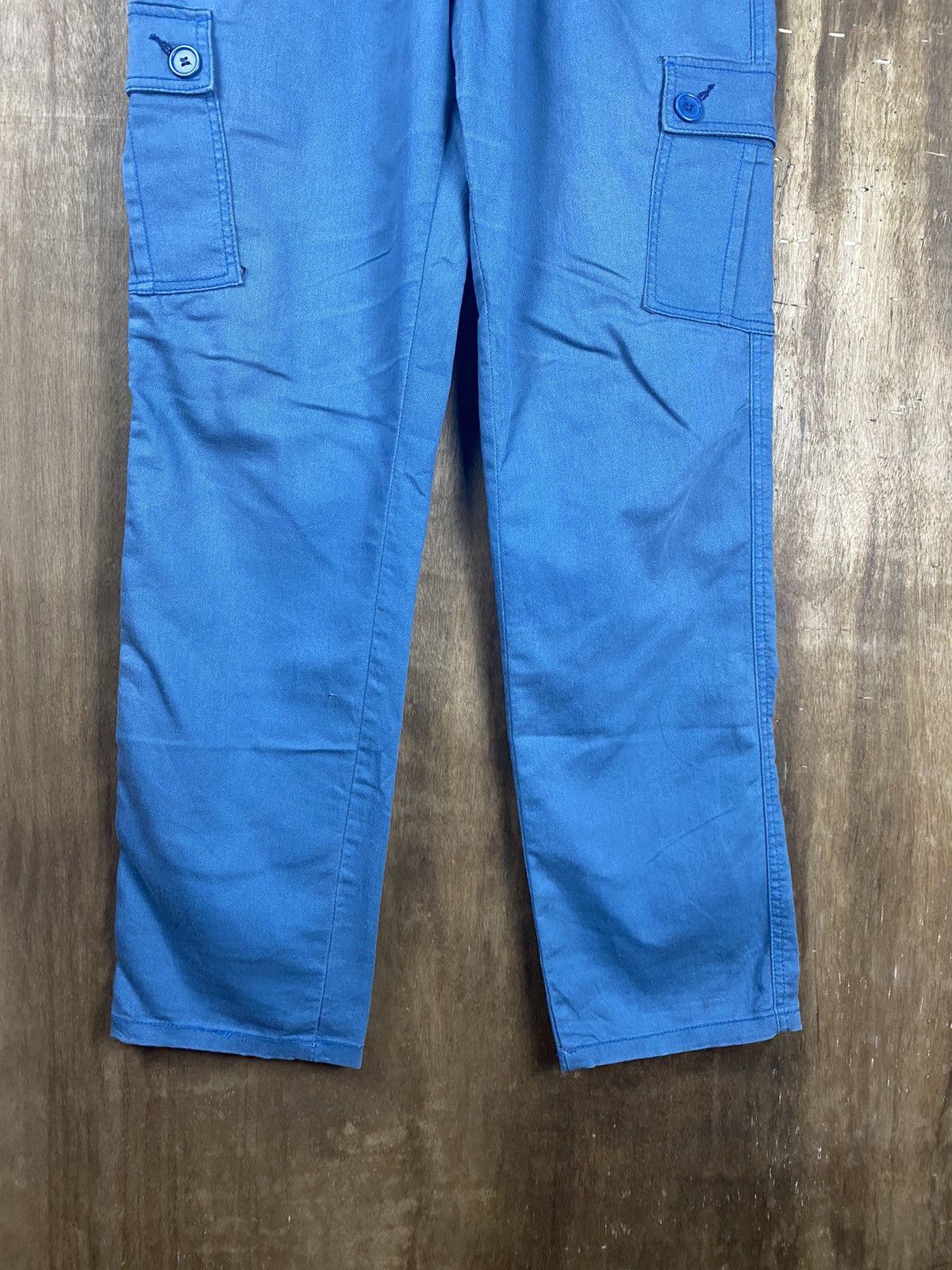 Japanese Brand D Run Through multipocket blue utility Cargo Pants #2442 Size US 28 / EU 44 - 3 Thumbnail