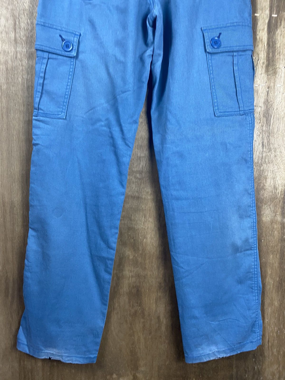 Japanese Brand D Run Through multipocket blue utility Cargo Pants #2442 Size US 28 / EU 44 - 13 Thumbnail