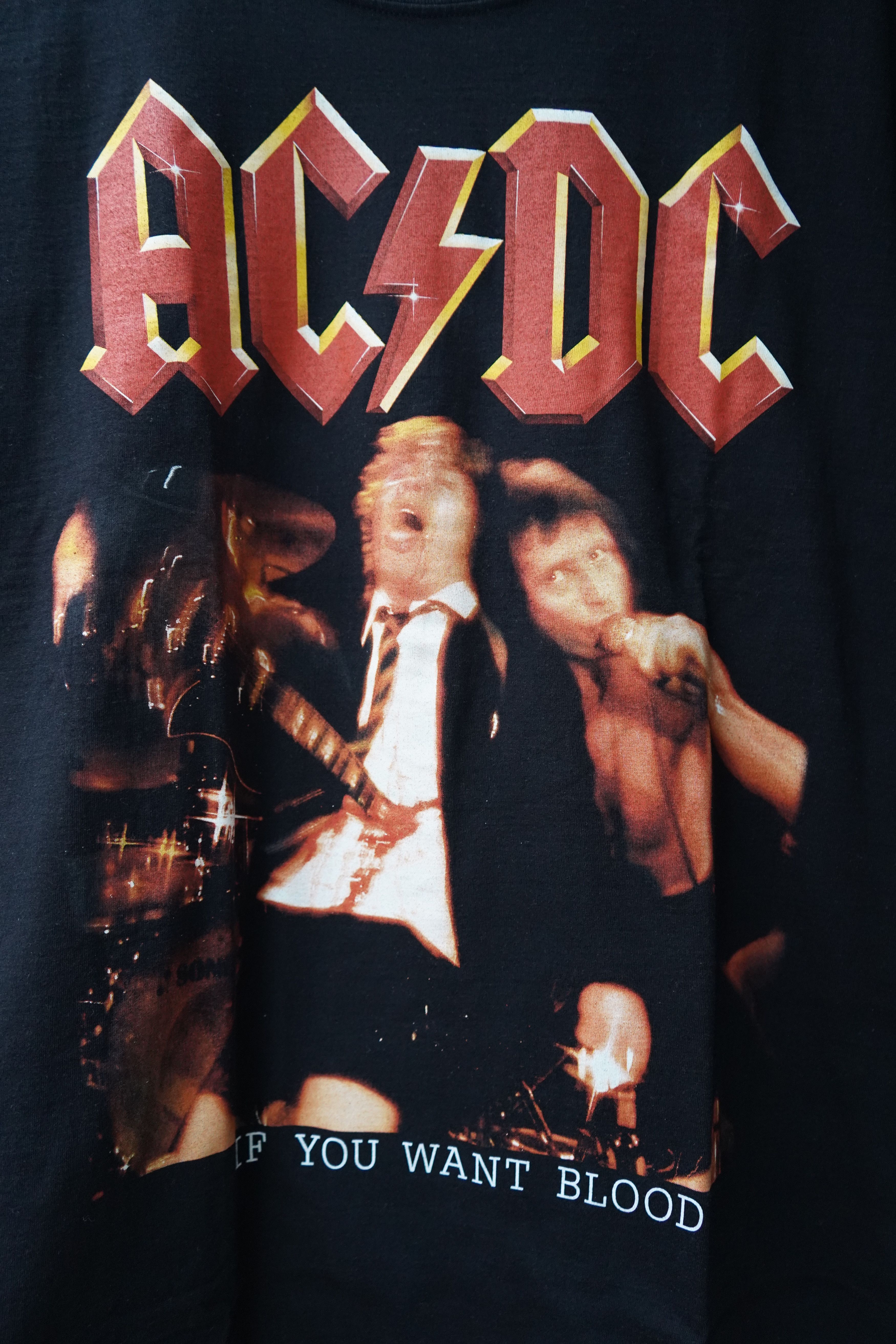 AC/DC × Band Tees RARE ACDC You Want Blood Black T Shirt Size US XL / EU 56 / 4 - 3 Thumbnail