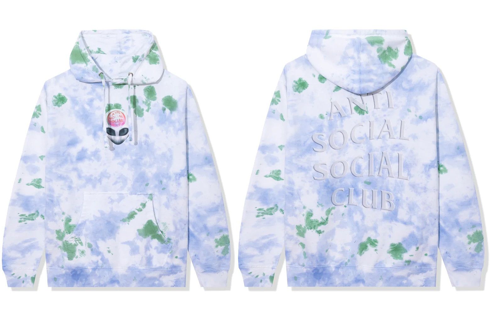 image of Anti Social Social Club Ds Assc Beyond/be Good Tie Dye Hoody Bape Kith Kaws Vlone (Size Medium)