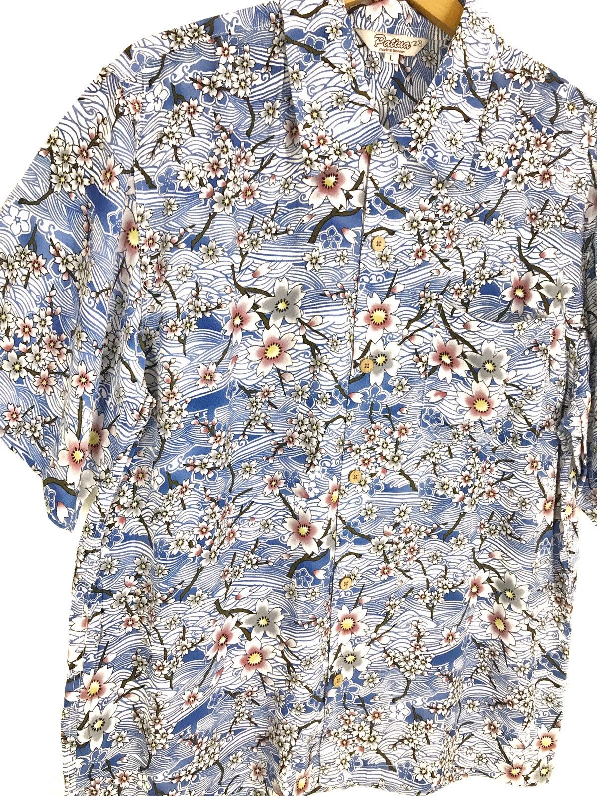 Japanese Brand Japanese PATINA Blossom Sakura Rayon Hawaiian Shirt Size US L / EU 52-54 / 3 - 4 Thumbnail
