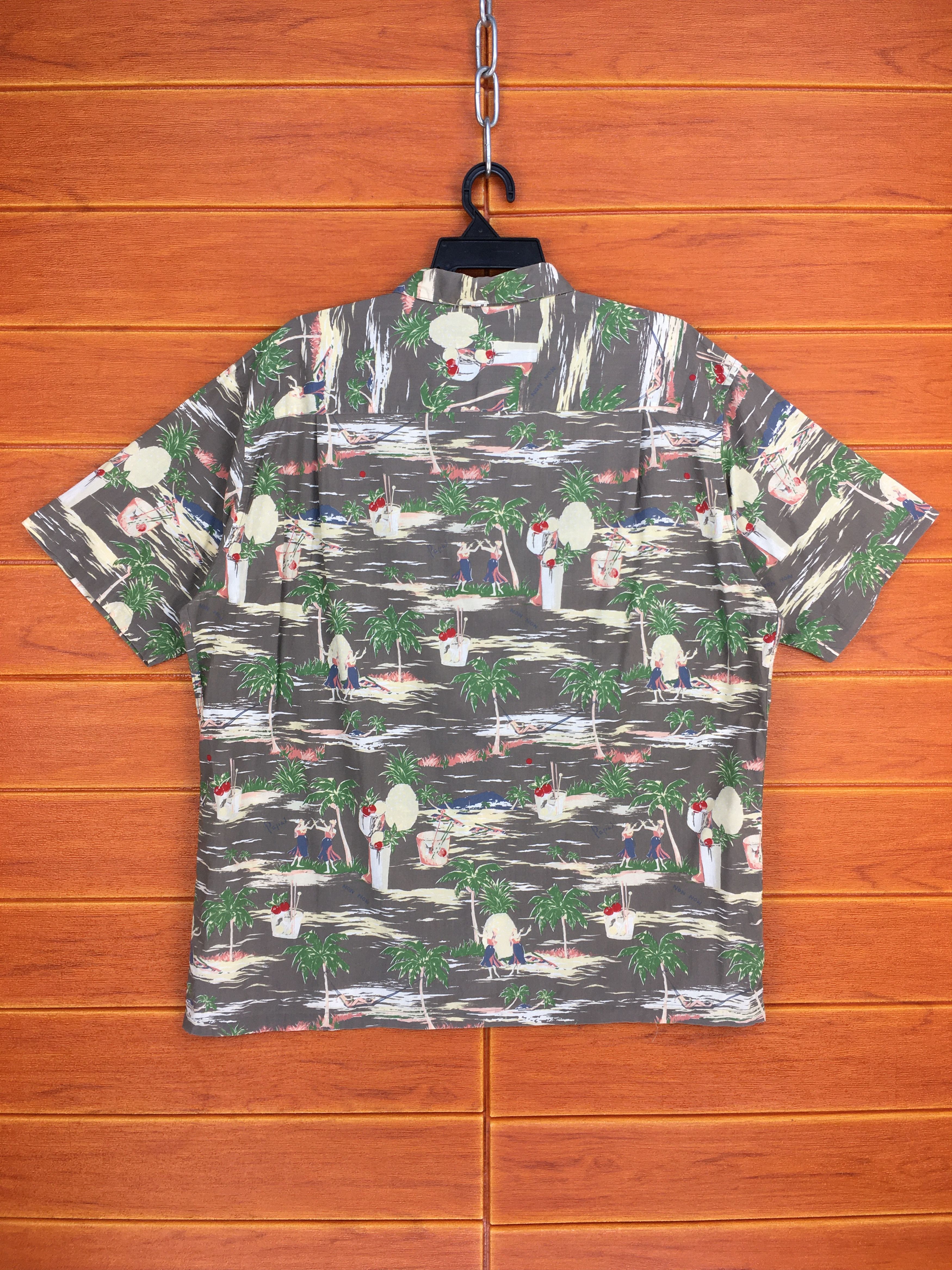 Mademoiselle Non Non Vintage Japanese Hawaiian PAPAS ISLAND Shirt Size US L / EU 52-54 / 3 - 8 Thumbnail