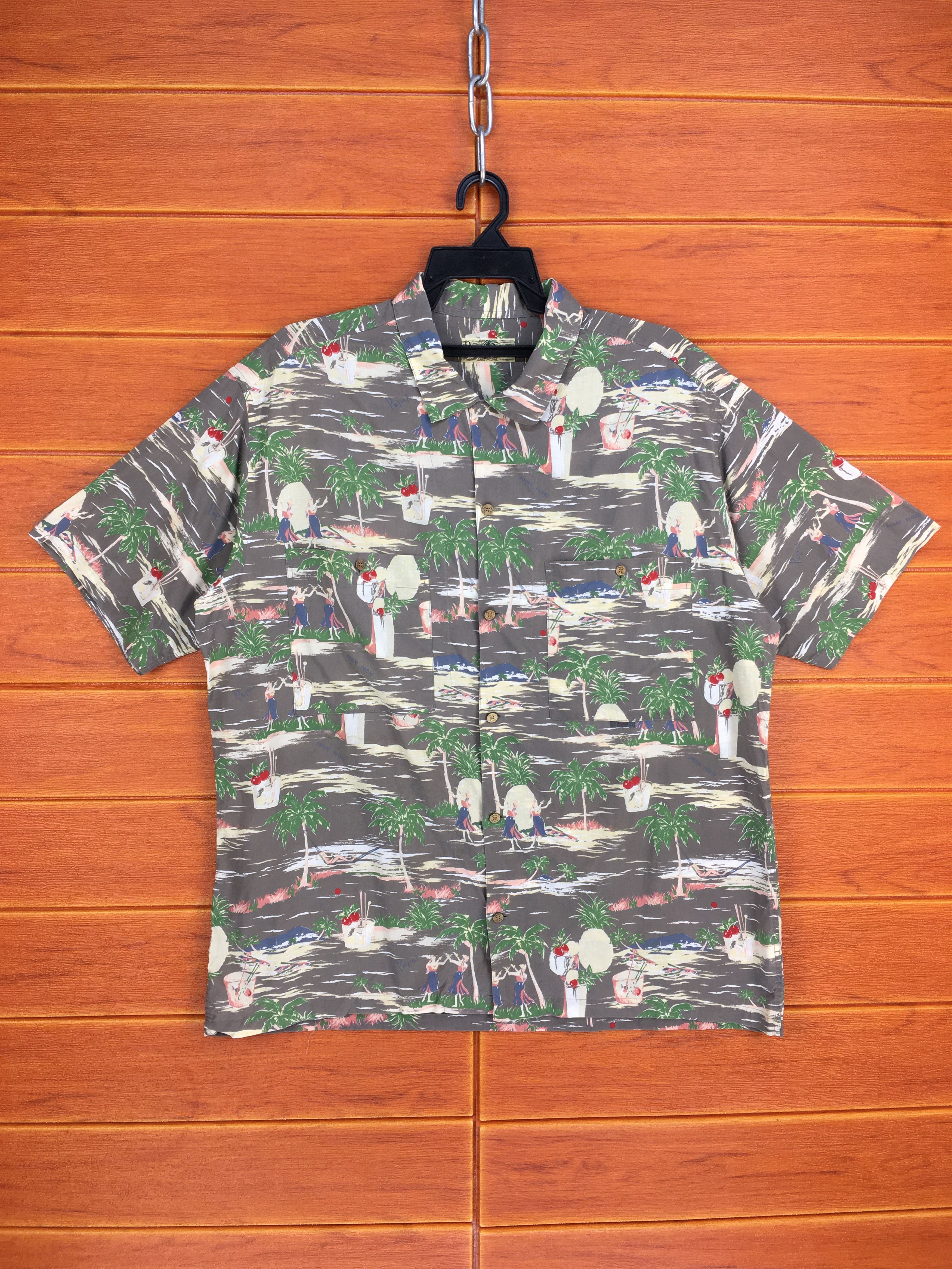 Mademoiselle Non Non Vintage Japanese Hawaiian PAPAS ISLAND Shirt Size US L / EU 52-54 / 3 - 1 Thumbnail