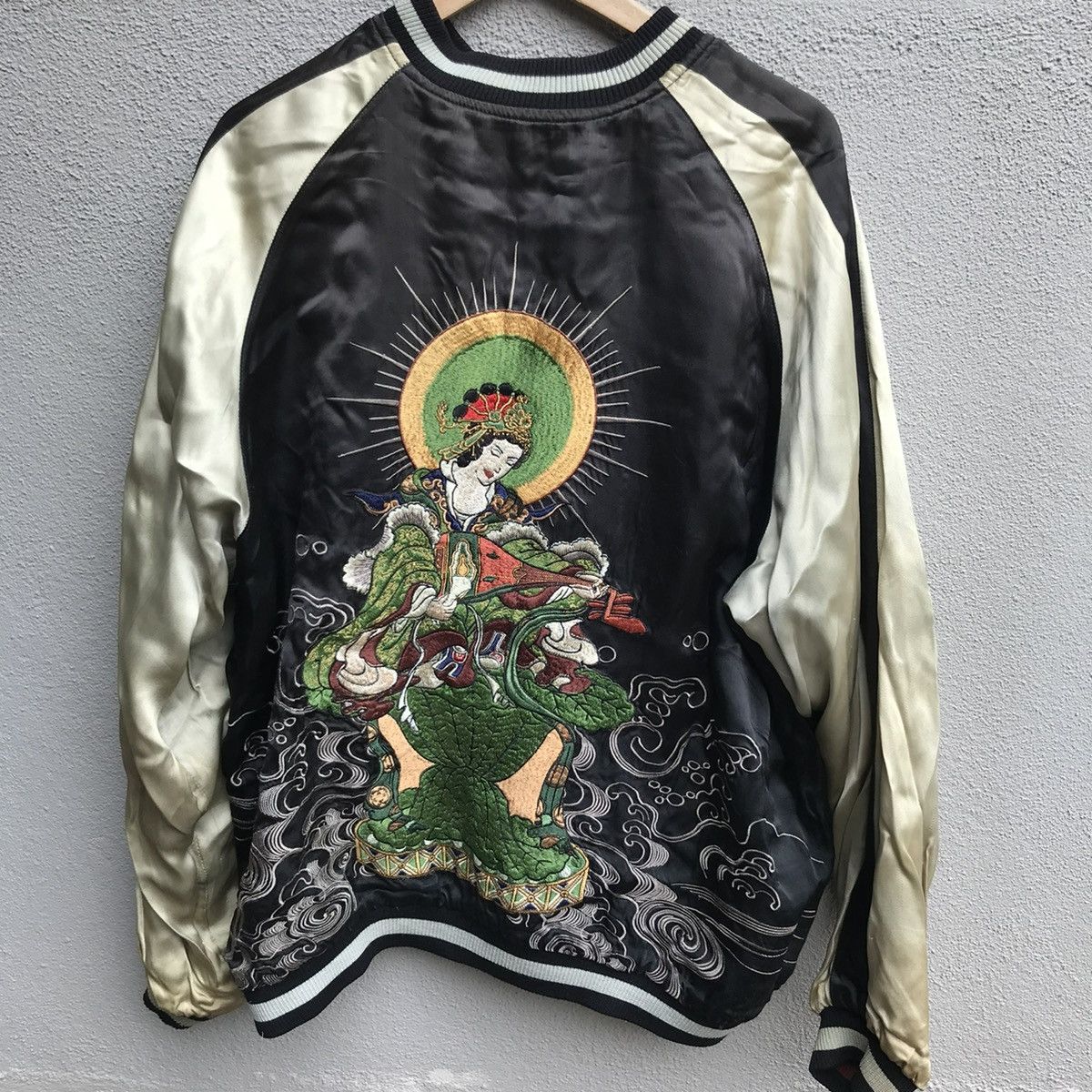 Japanese Brand JAPANESE SUKAJAN souvenir jacket embroidered reversible Size US XL / EU 56 / 4 - 5 Thumbnail