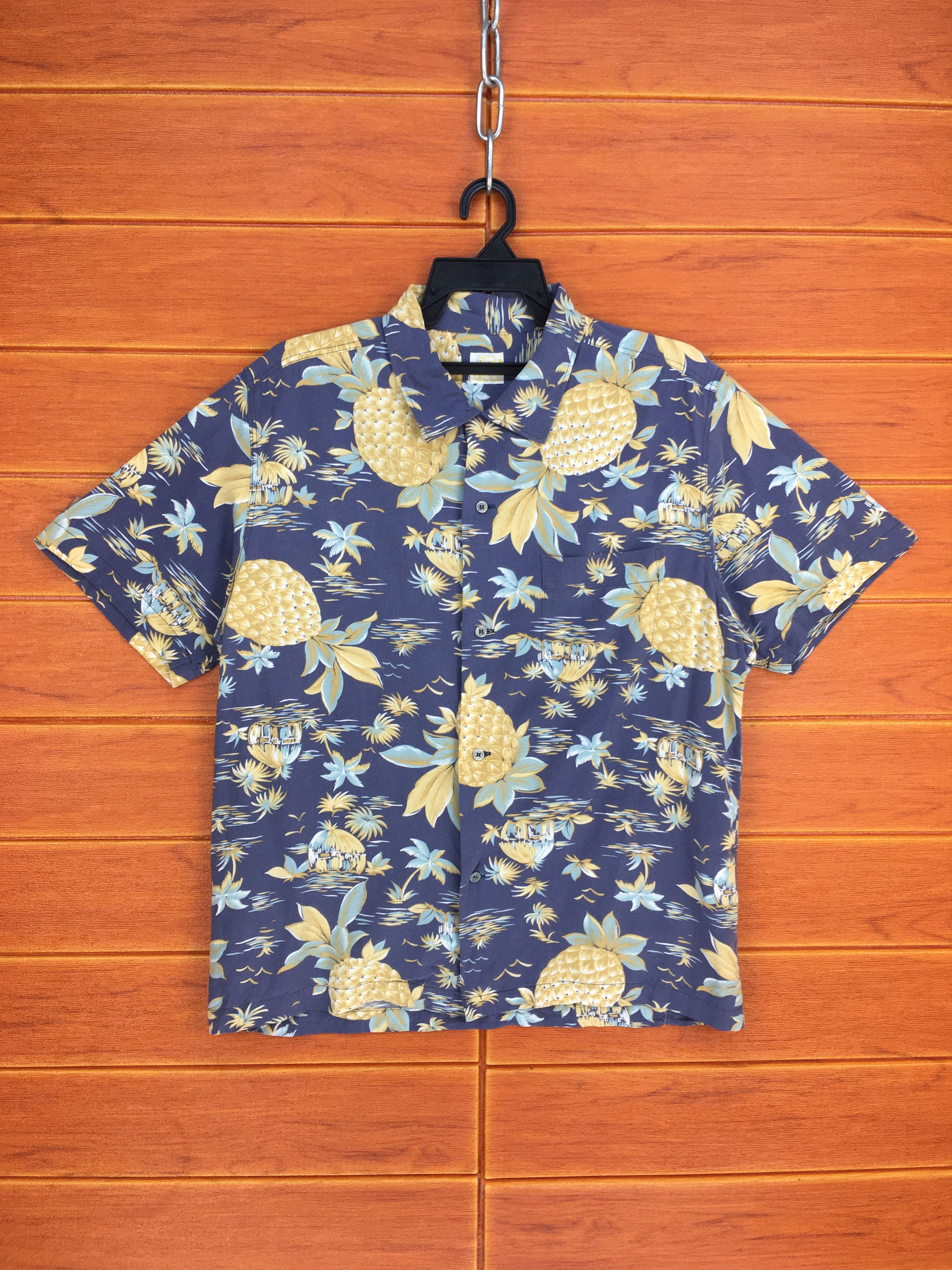 Japanese Brand BARND Pineapple Faded Hawaiian Shirt