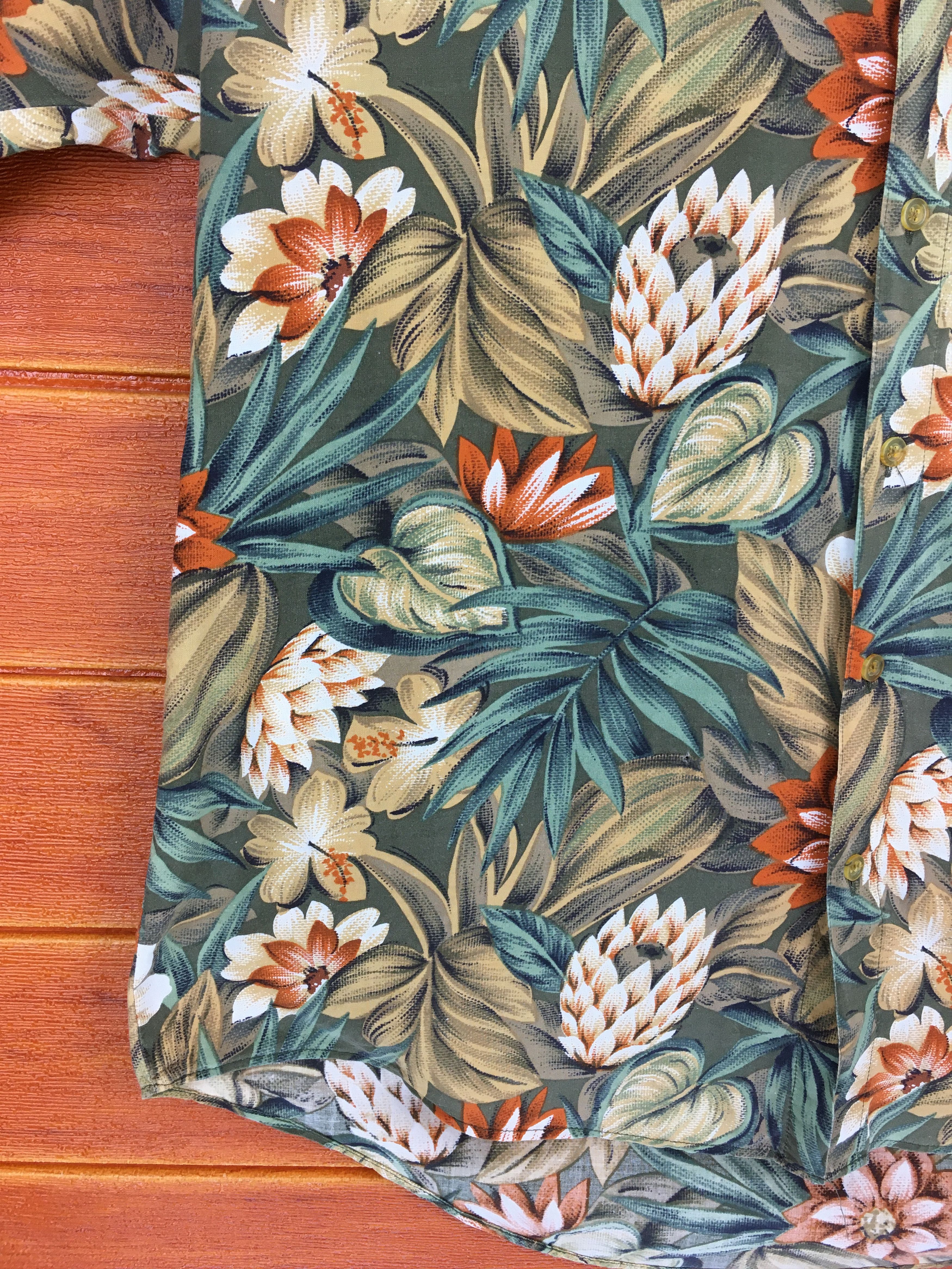 Vintage Vintage Flowers Hawaiian Shirt / Aloha Wear Shirt Size US L / EU 52-54 / 3 - 3 Thumbnail