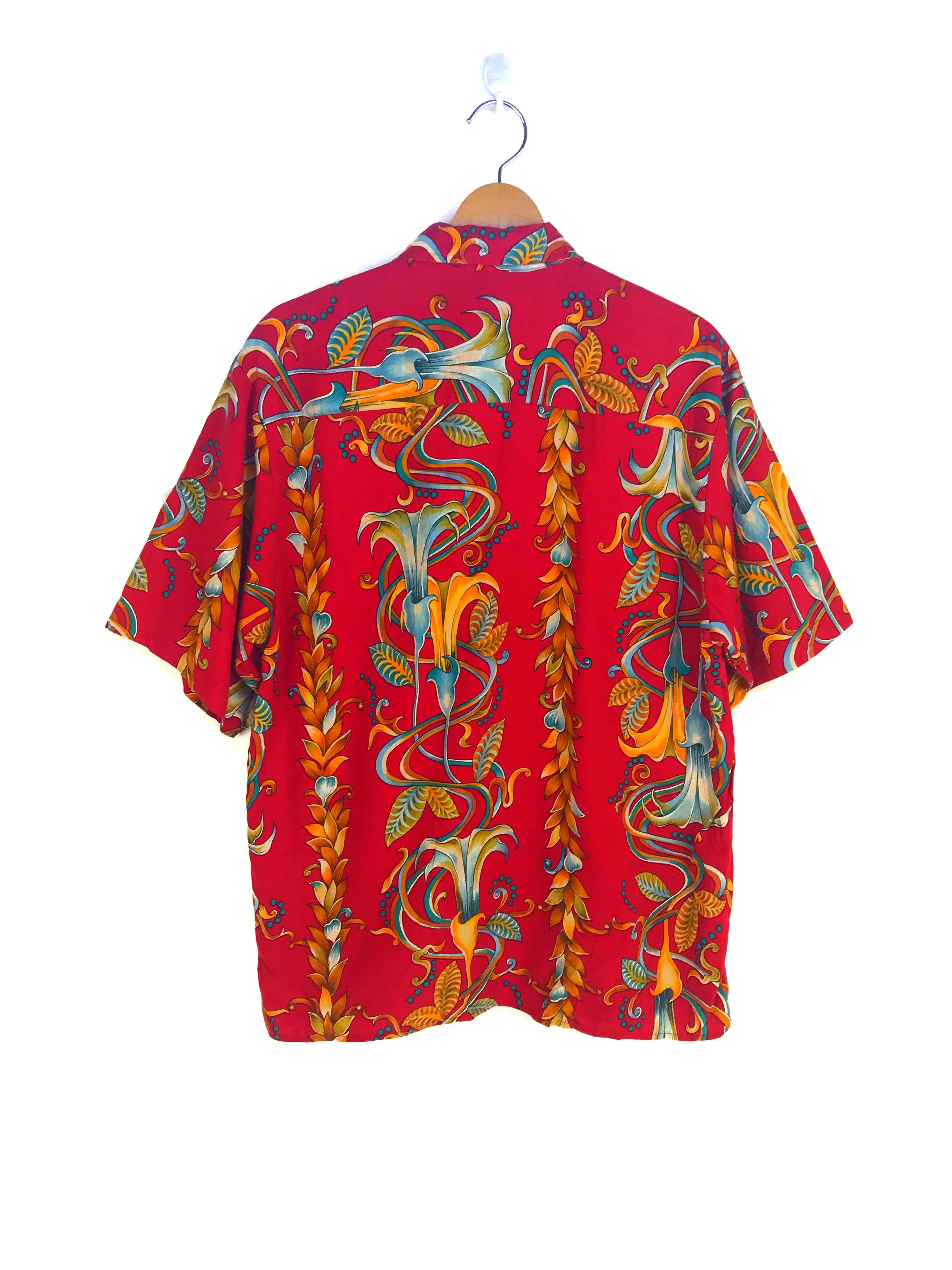 Vintage Vintage Wooos Florals Oversize Hawaiian Shirt Size US M / EU 48-50 / 2 - 10 Thumbnail