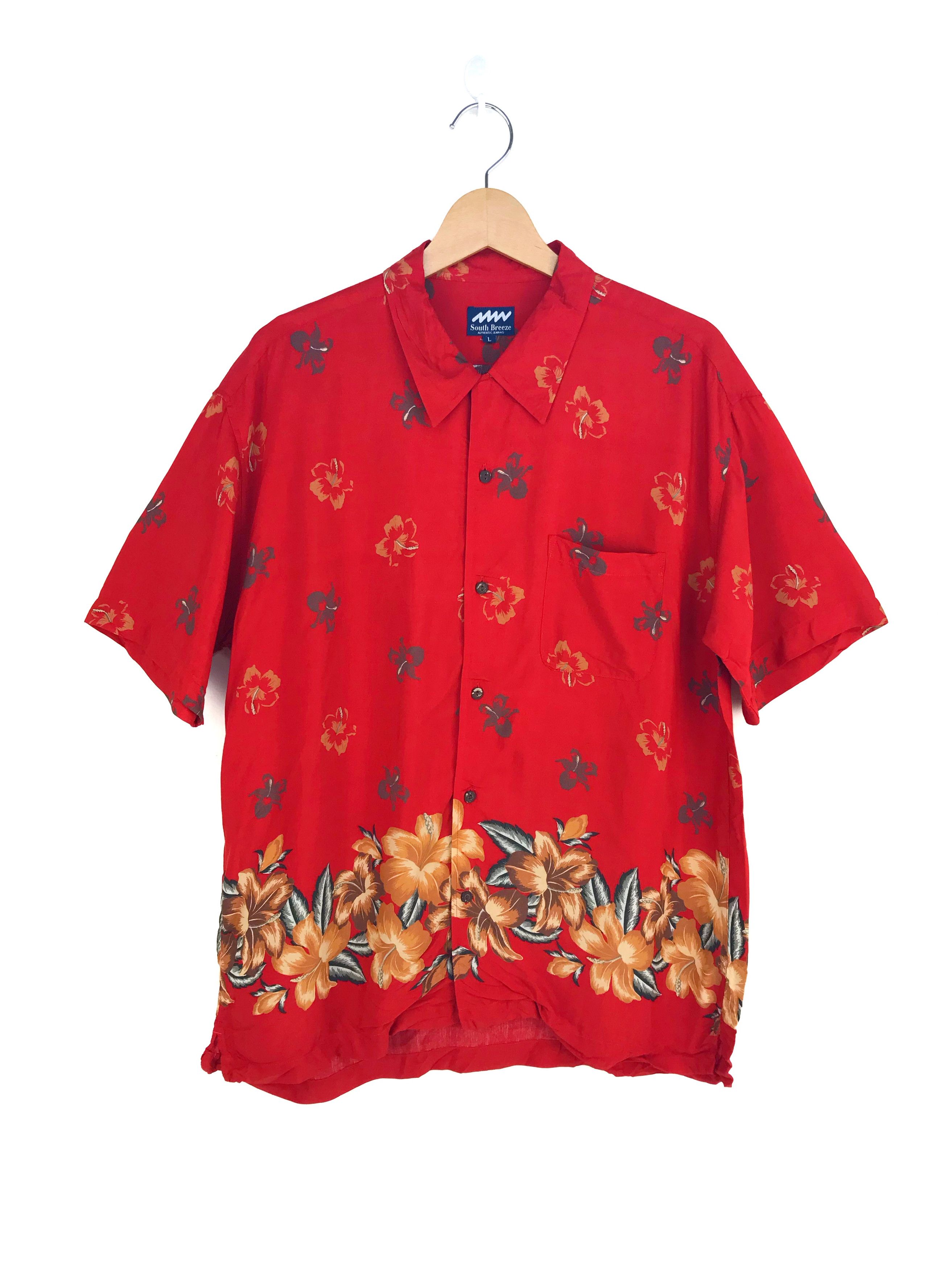 Japanese Brand Japanese Hawaiian South Breeze Hibiscus Flowers Shirt Size US L / EU 52-54 / 3 - 1 Thumbnail