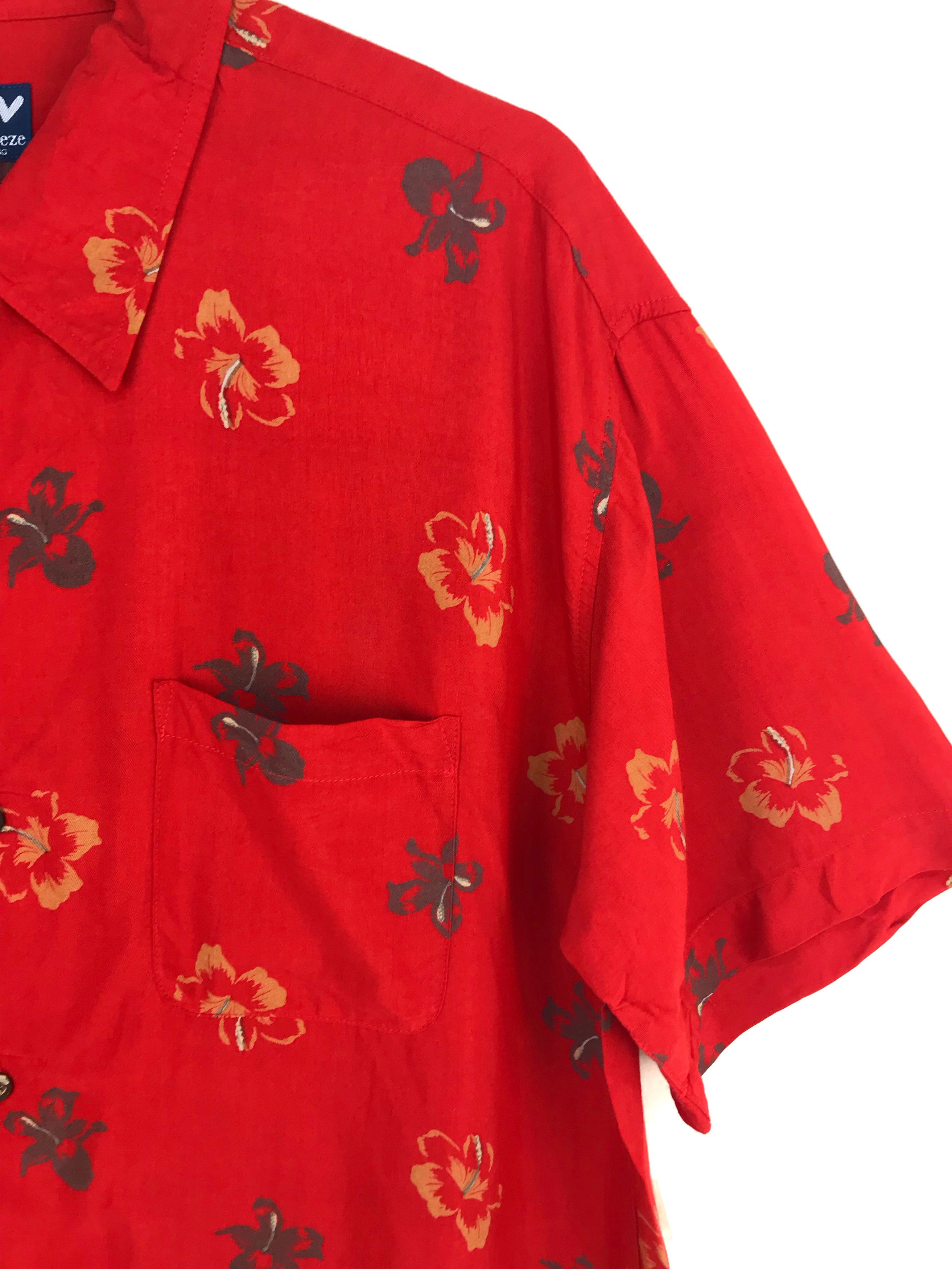 Japanese Brand Japanese Hawaiian South Breeze Hibiscus Flowers Shirt Size US L / EU 52-54 / 3 - 3 Thumbnail