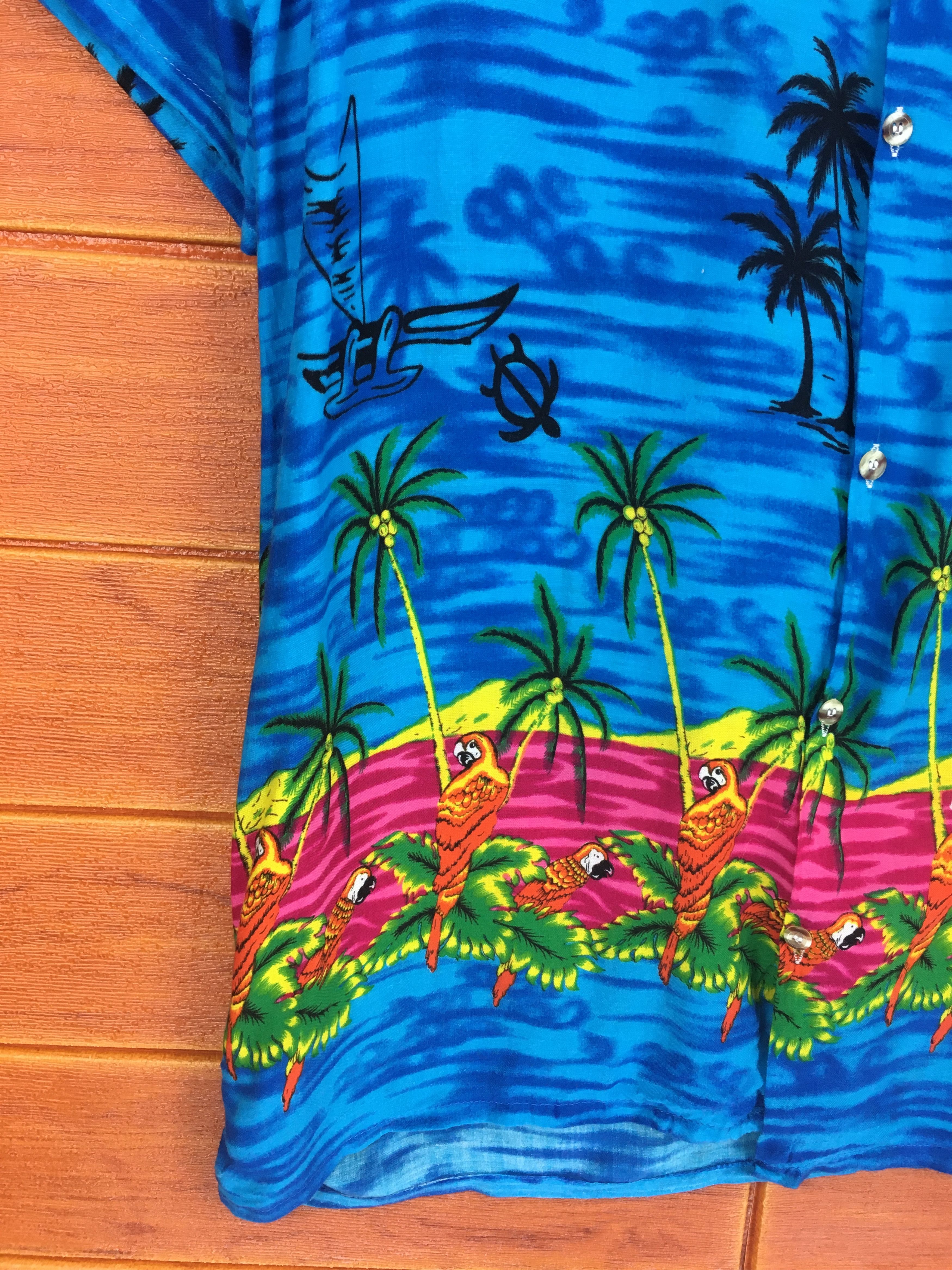 Vintage Vintage Coconut Trees & parrot Hawaiian Shirt Size US M / EU 48-50 / 2 - 3 Thumbnail