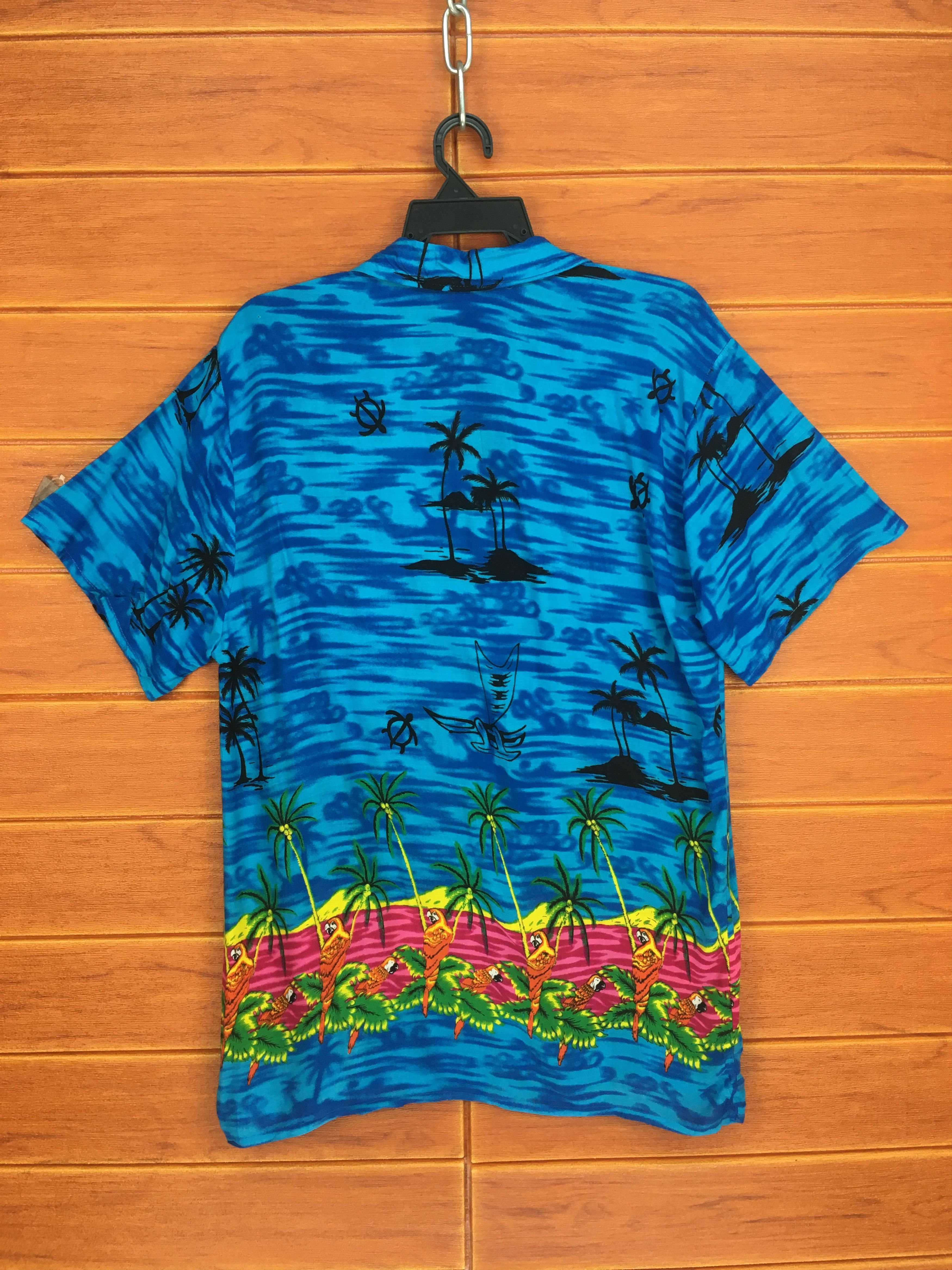 Vintage Vintage Coconut Trees & parrot Hawaiian Shirt Size US M / EU 48-50 / 2 - 7 Thumbnail