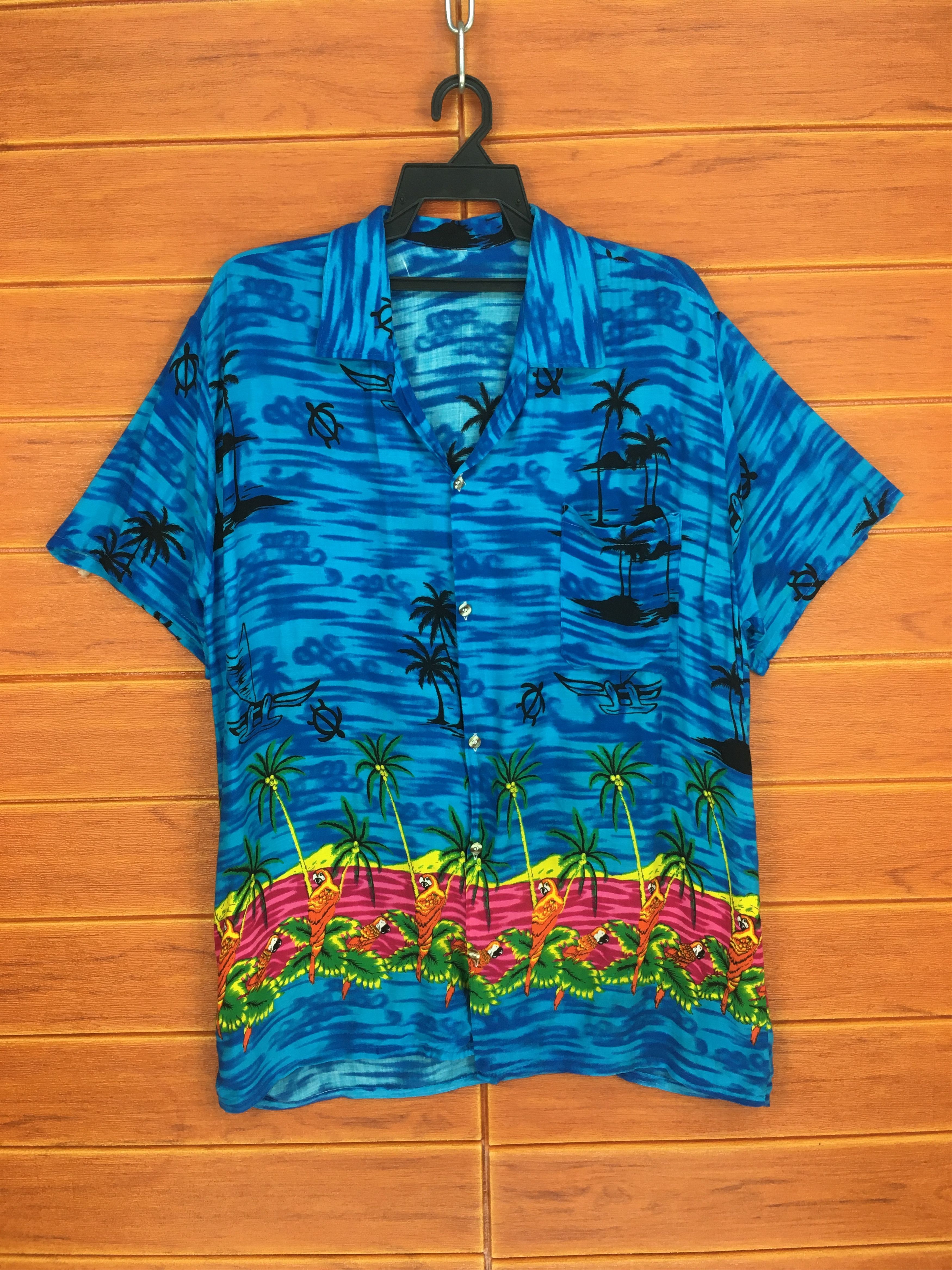 Vintage Vintage Coconut Trees & parrot Hawaiian Shirt Size US M / EU 48-50 / 2 - 1 Thumbnail