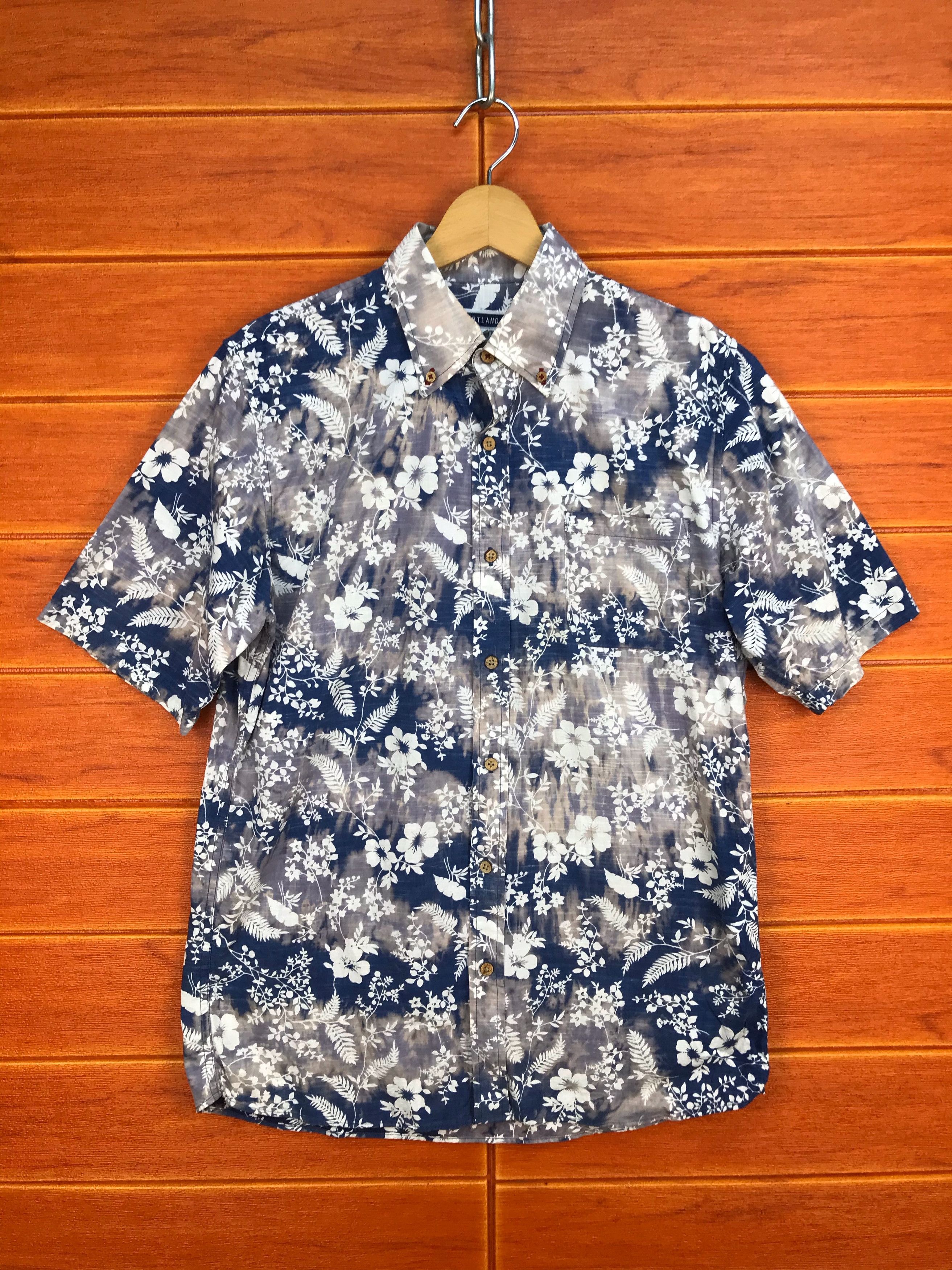 Japanese Brand Japanese Hawaiian Portland Bleach Wash Reverse Print Shirt Size US M / EU 48-50 / 2 - 1 Thumbnail