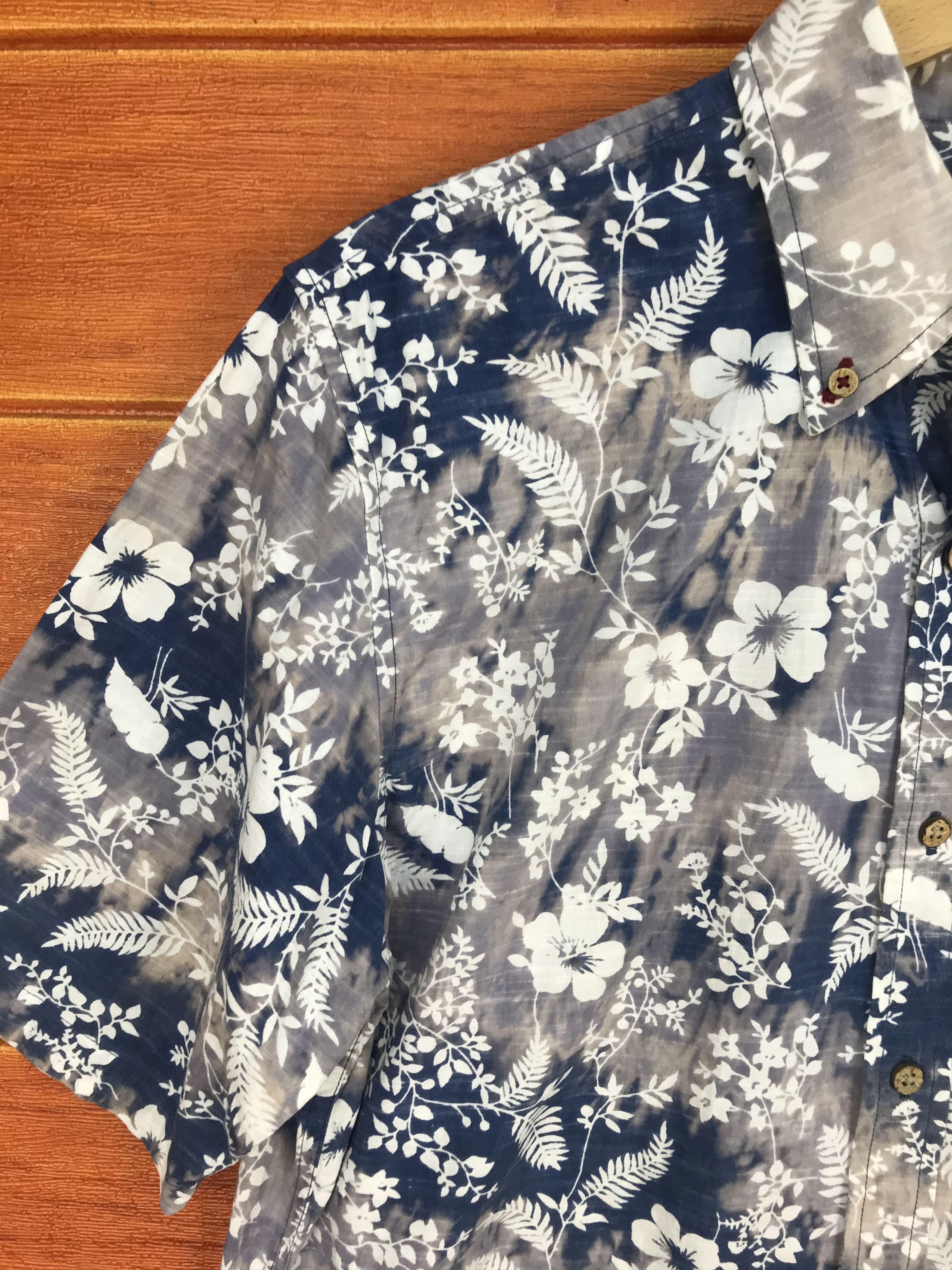 Japanese Brand Japanese Hawaiian Portland Bleach Wash Reverse Print Shirt Size US M / EU 48-50 / 2 - 2 Thumbnail