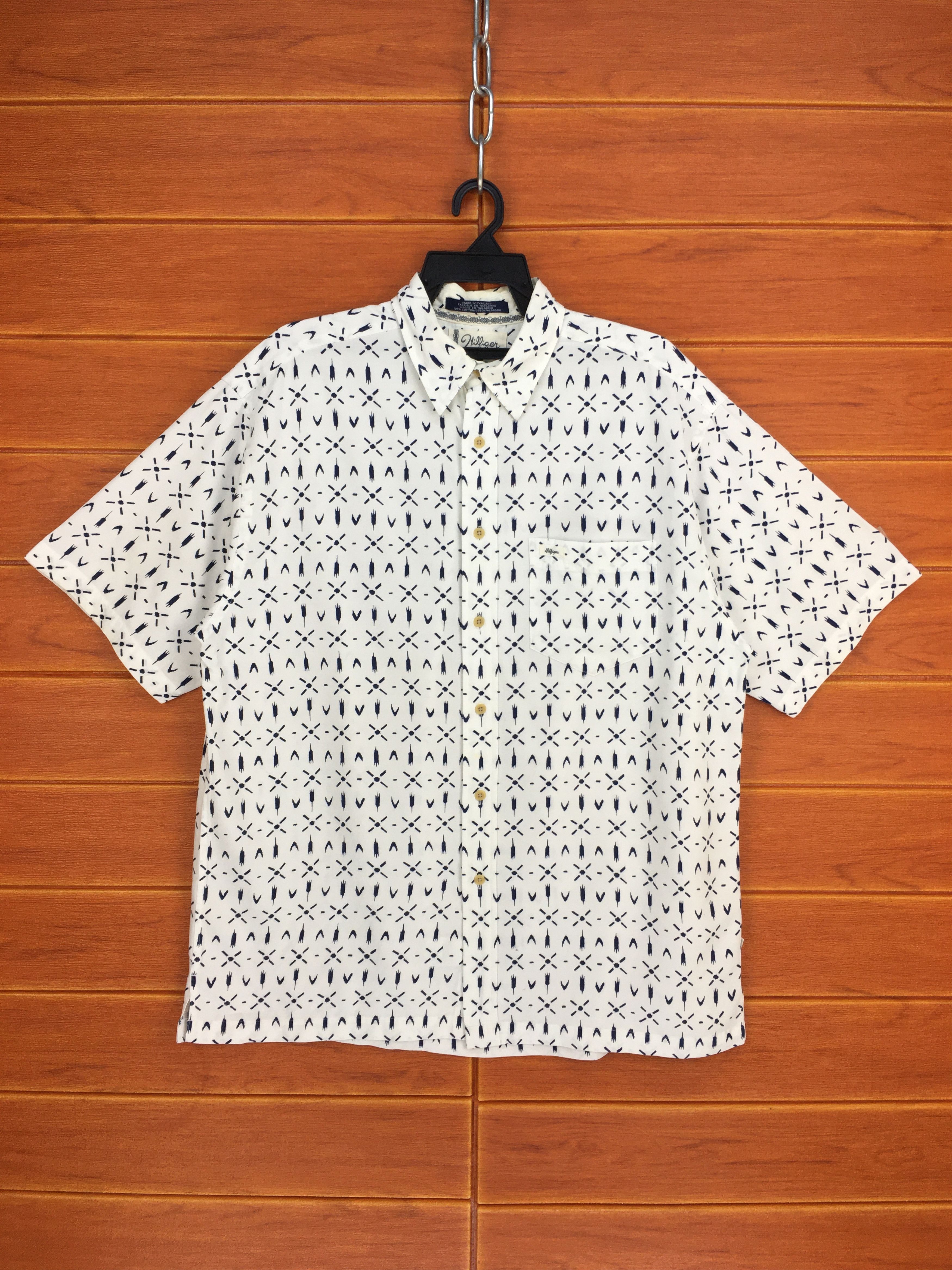 Tommy Hilfiger Vintage 90s TOMMY HILFIGER Native Navajo Hawaiian Shirt Size US M / EU 48-50 / 2 - 1 Thumbnail