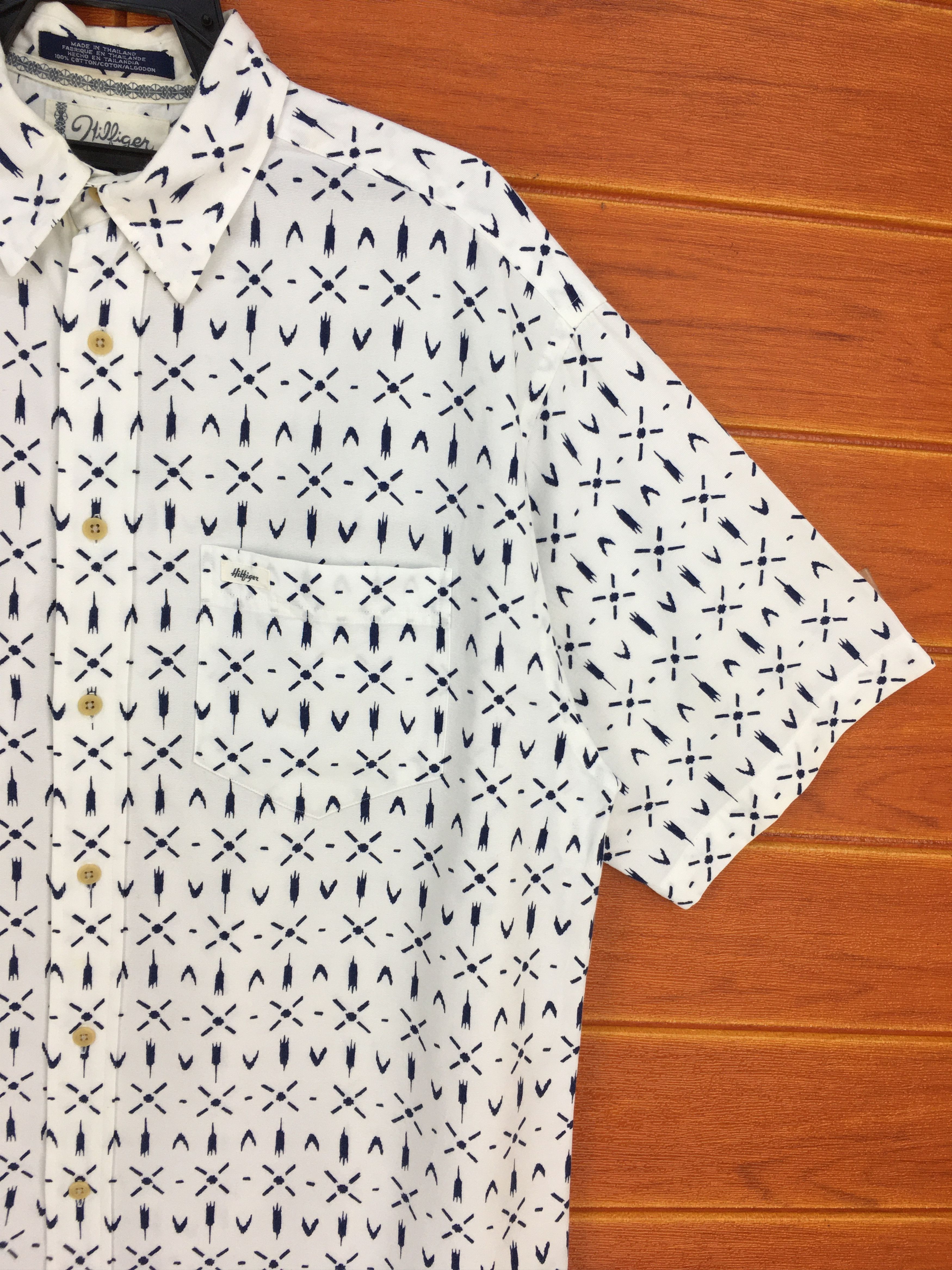 Tommy Hilfiger Vintage 90s TOMMY HILFIGER Native Navajo Hawaiian Shirt Size US M / EU 48-50 / 2 - 5 Thumbnail