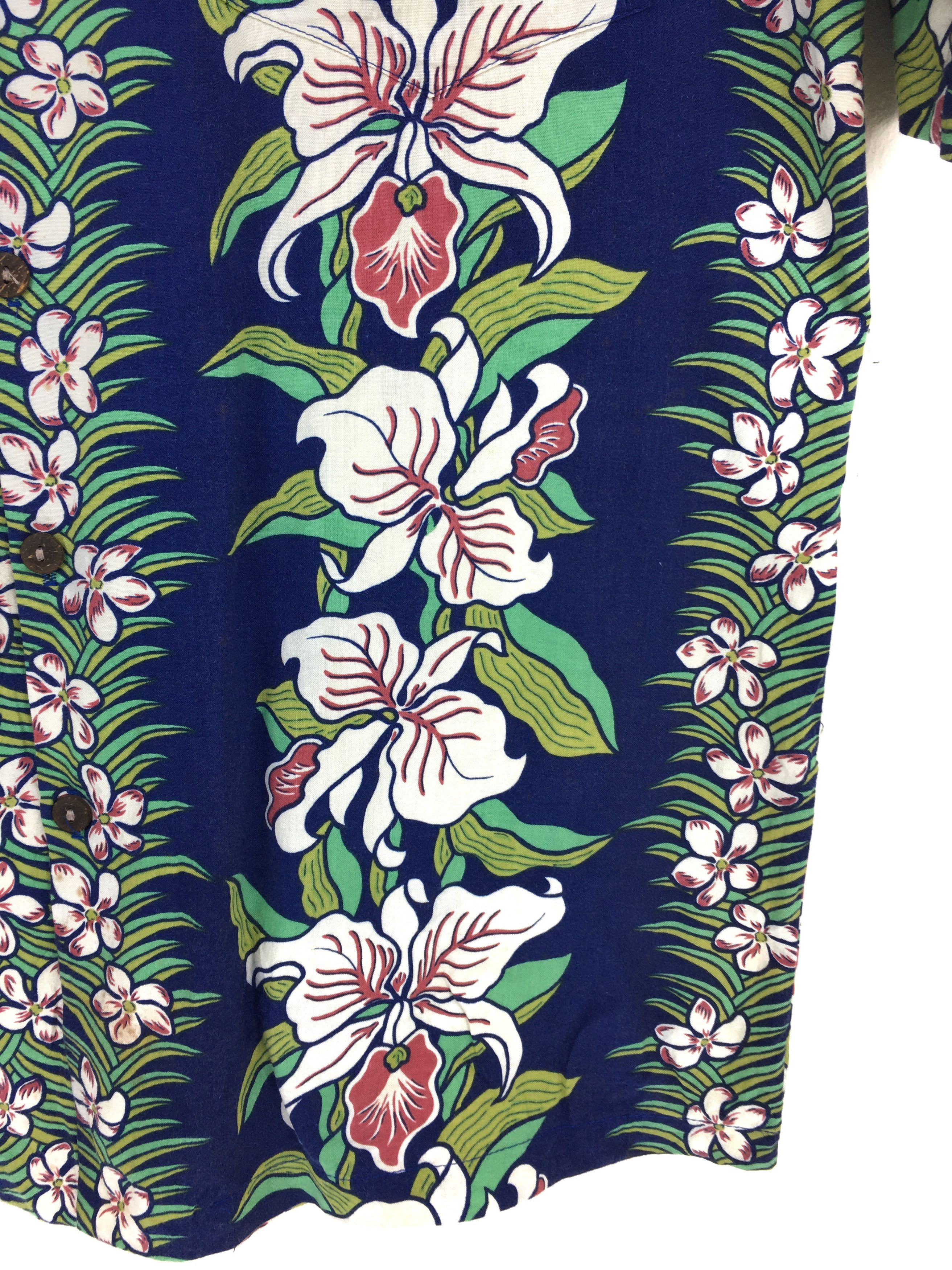 Vintage Vintage PAN HANA Panel Printed Border Floral Hawaiian Shirt Size US M / EU 48-50 / 2 - 4 Thumbnail