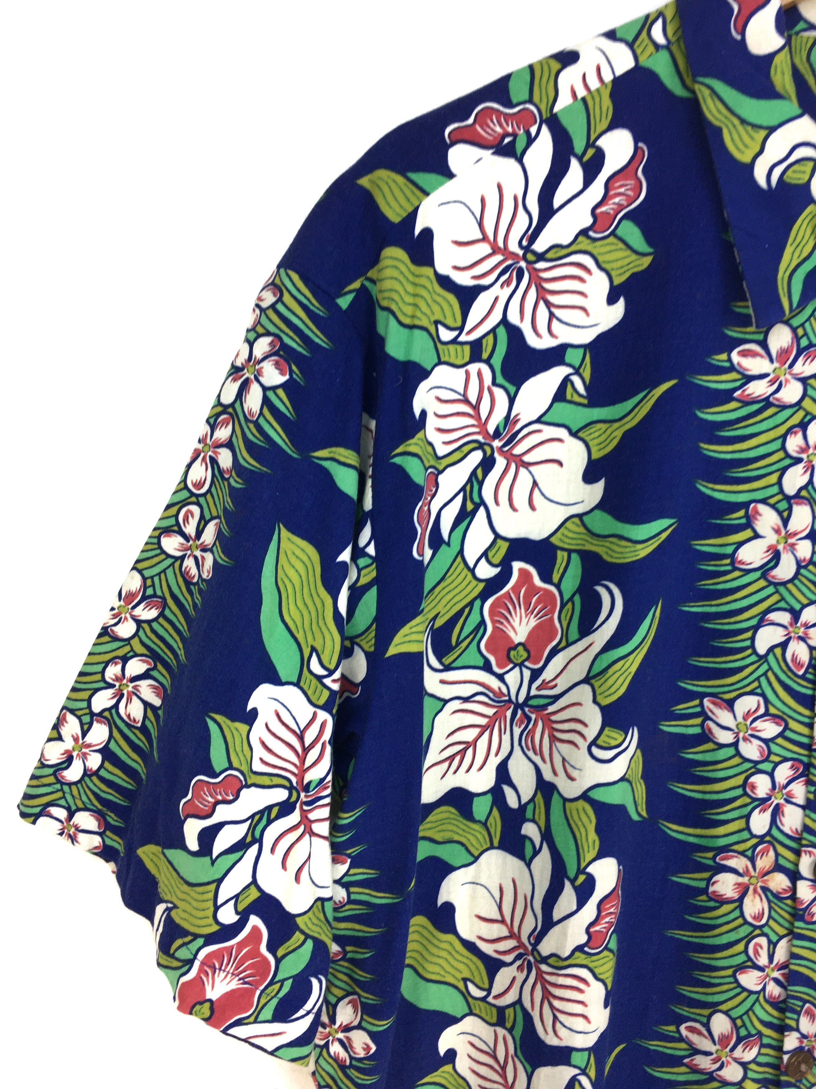 Vintage Vintage PAN HANA Panel Printed Border Floral Hawaiian Shirt Size US M / EU 48-50 / 2 - 2 Thumbnail