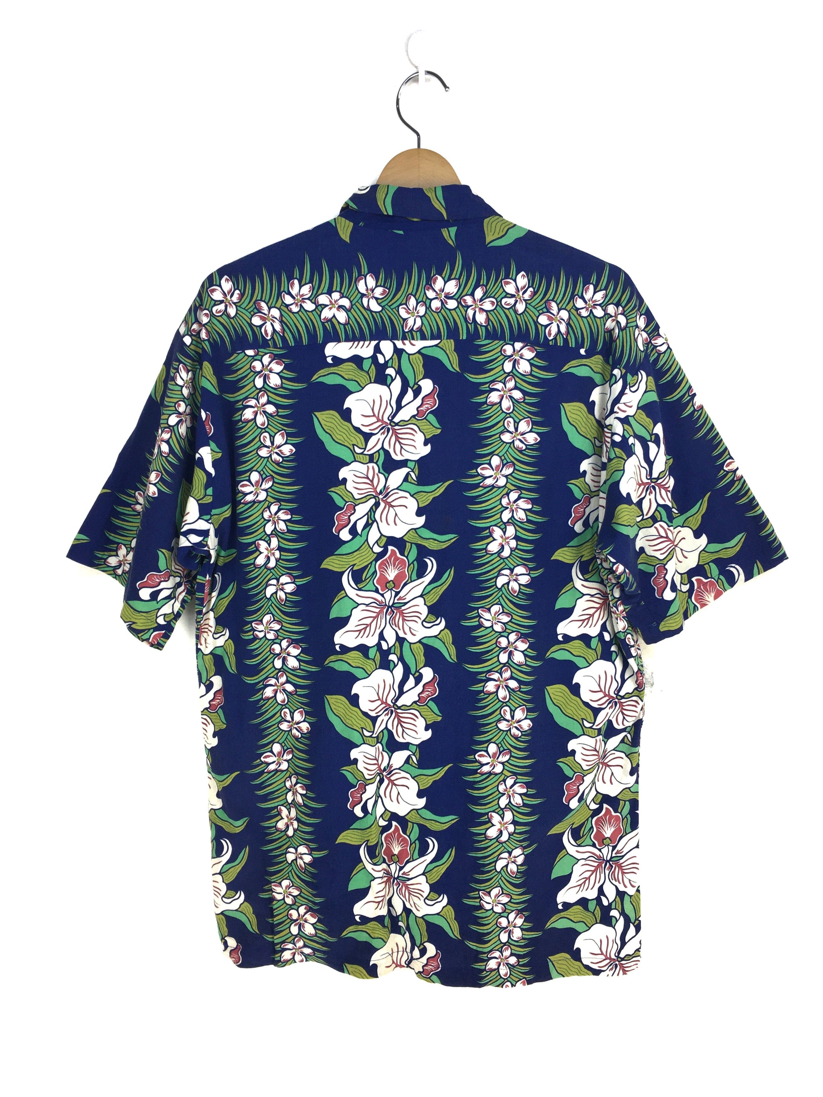 Vintage Vintage PAN HANA Panel Printed Border Floral Hawaiian Shirt Size US M / EU 48-50 / 2 - 9 Thumbnail