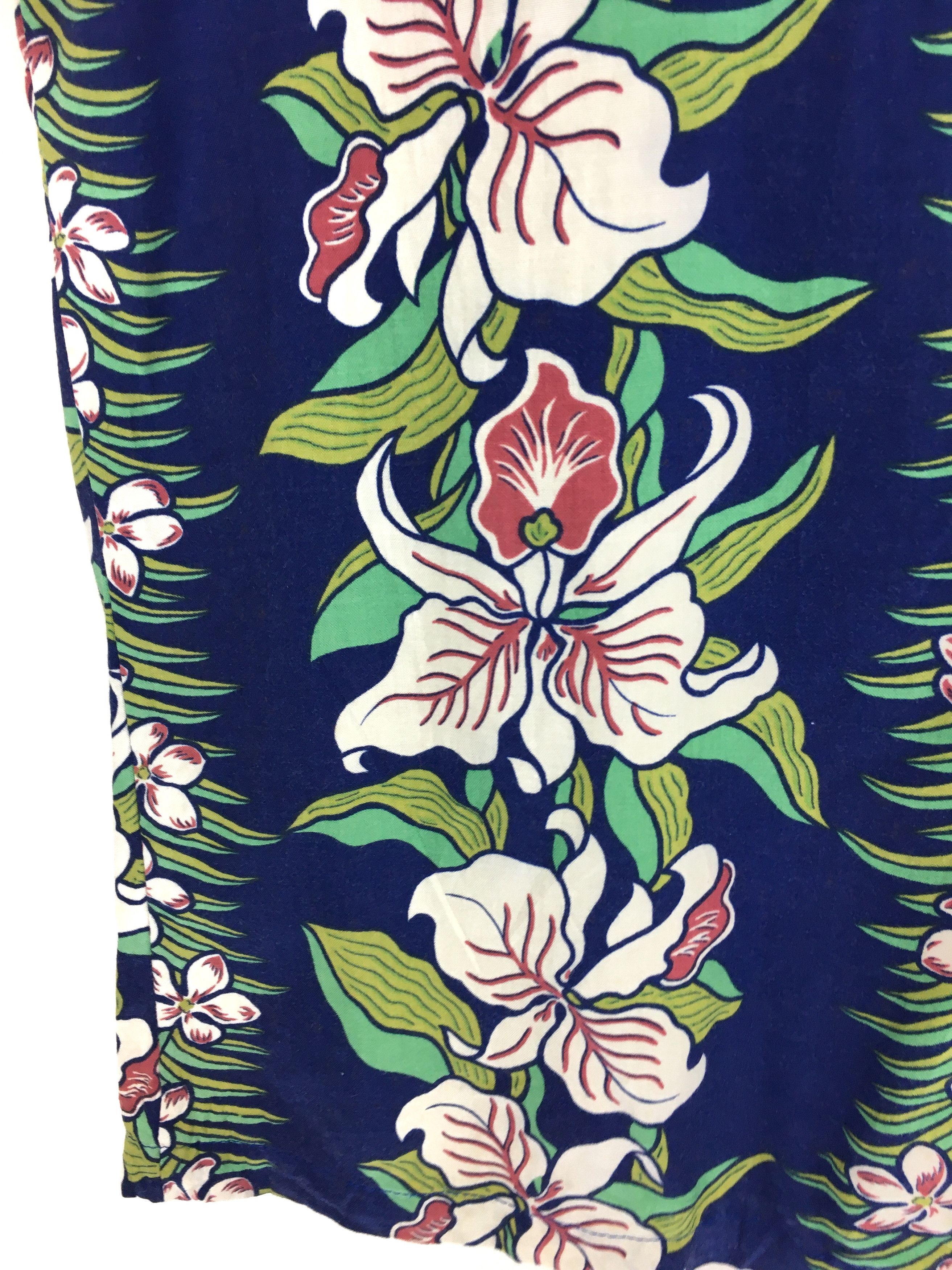 Vintage Vintage PAN HANA Panel Printed Border Floral Hawaiian Shirt Size US M / EU 48-50 / 2 - 5 Thumbnail