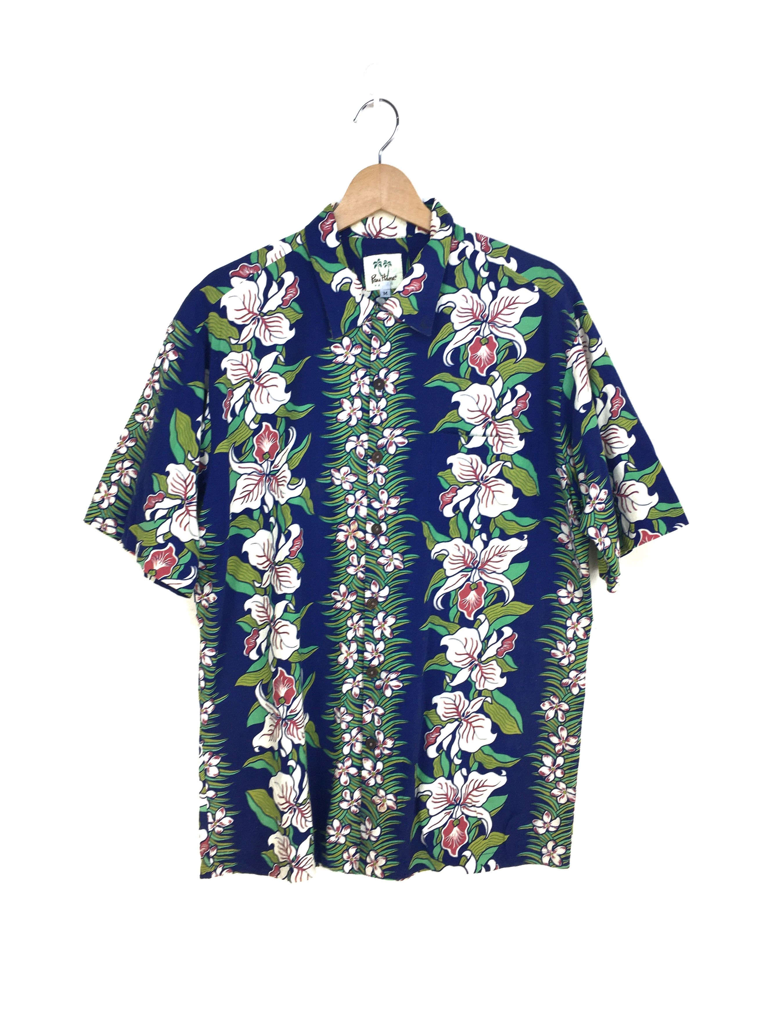 Vintage Vintage PAN HANA Panel Printed Border Floral Hawaiian Shirt Size US M / EU 48-50 / 2 - 1 Thumbnail