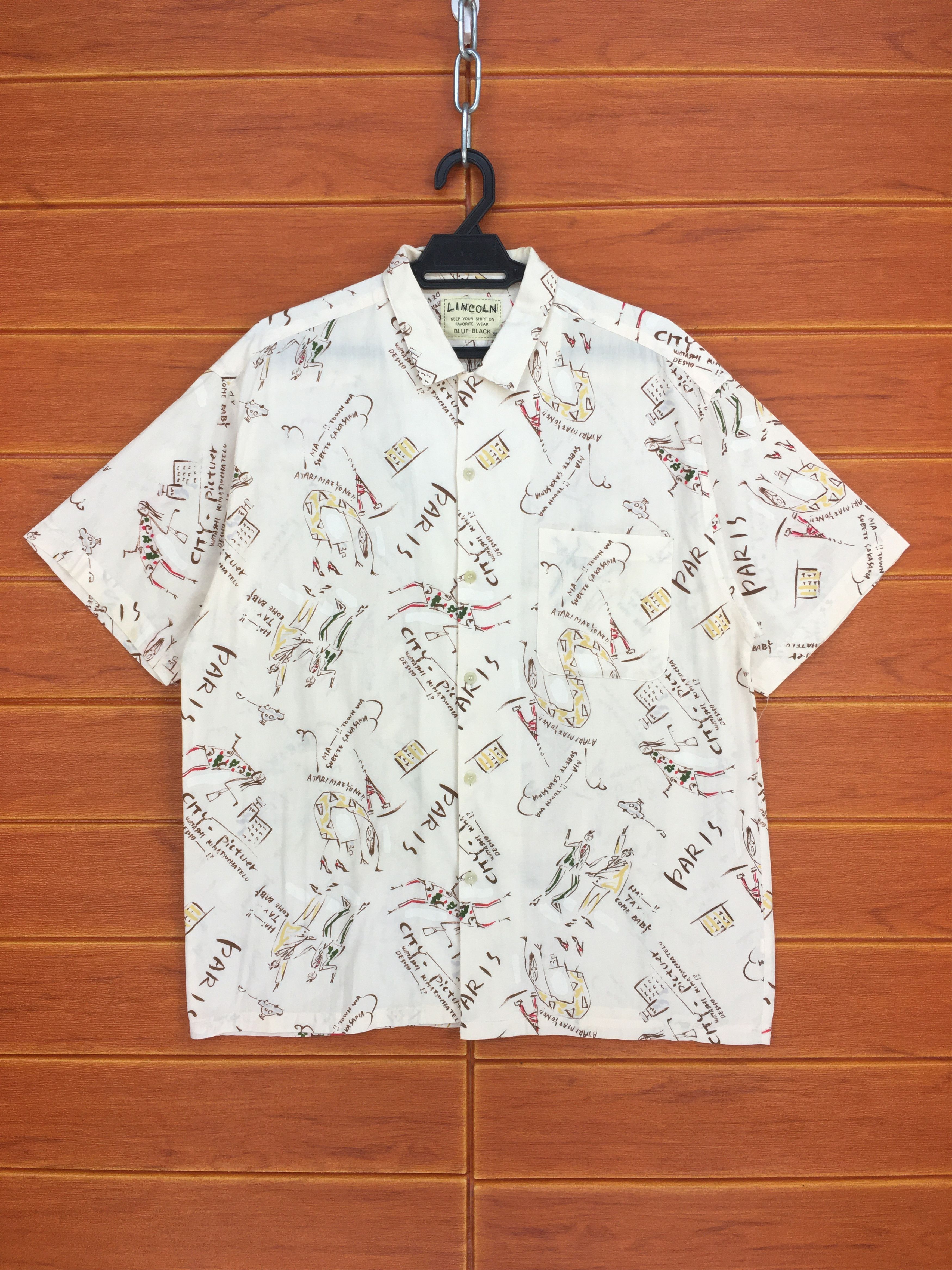 Hysteric Glamour Japanese Hawaiian LINCOLN Abstract Shirt / Aloha Wear Size US M / EU 48-50 / 2 - 1 Thumbnail