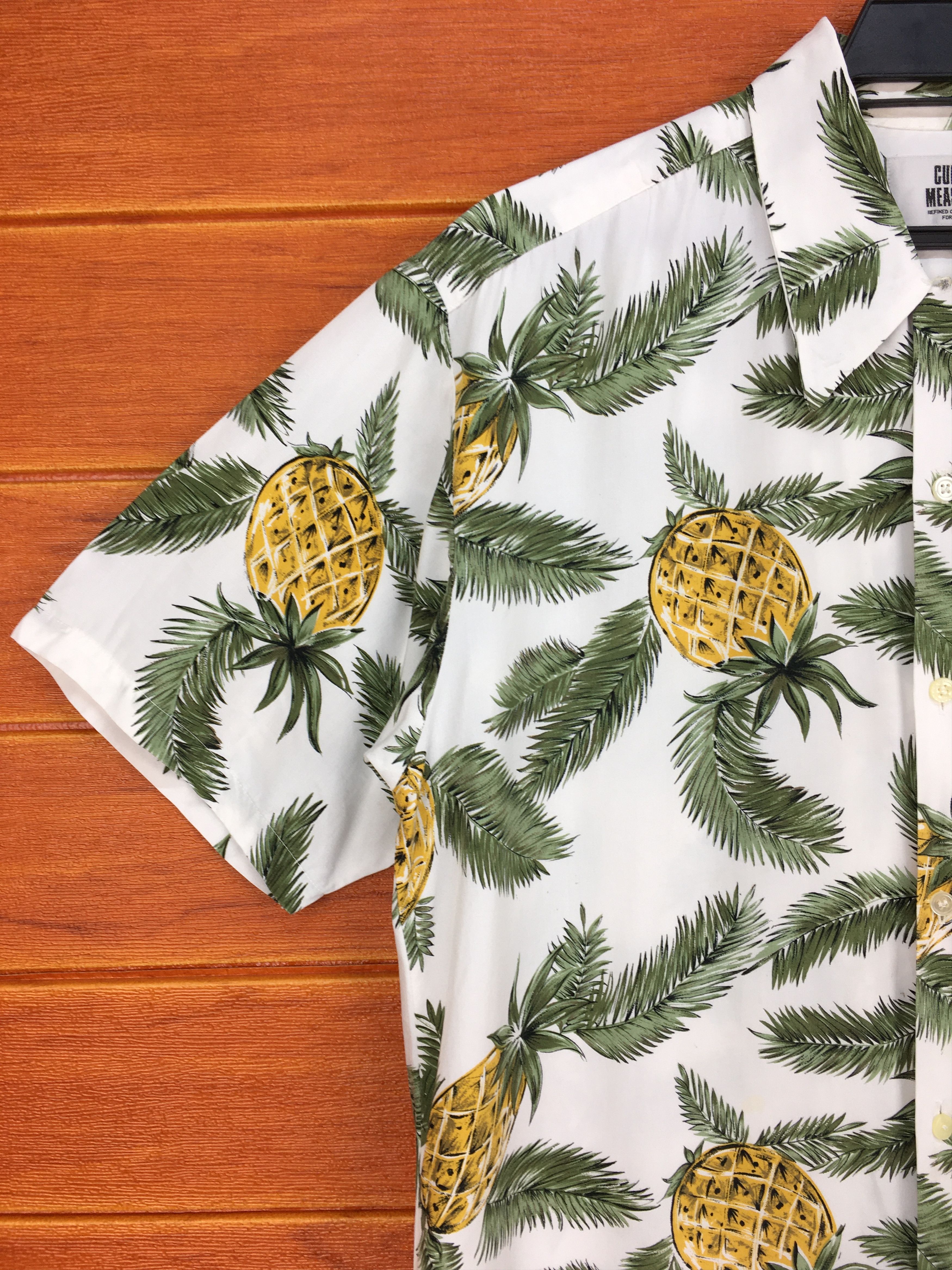 Hysteric Glamour Japanese Hawaiian CUBIC MEASURE Pineapples Shirt Size US M / EU 48-50 / 2 - 2 Thumbnail
