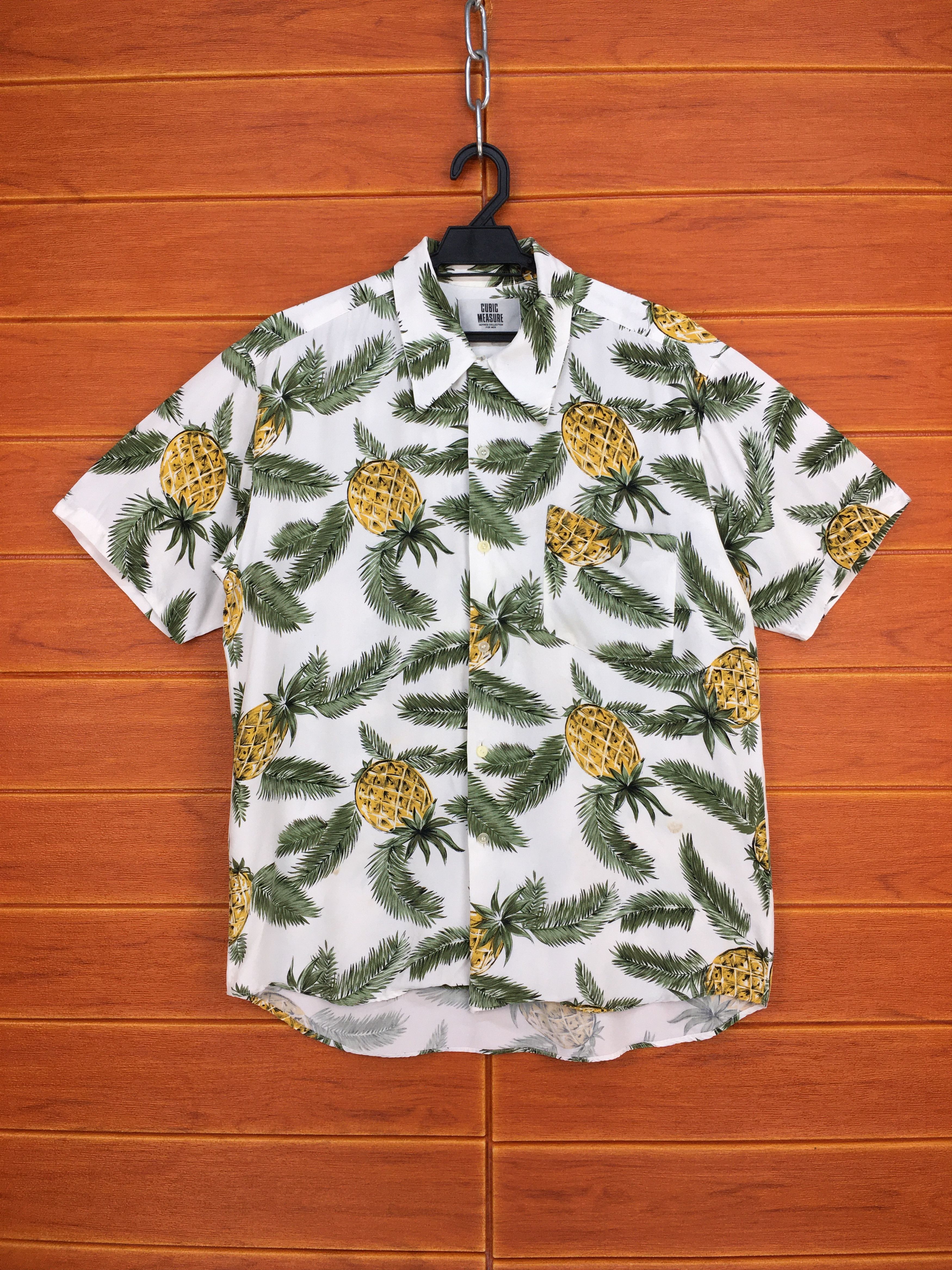 Hysteric Glamour Japanese Hawaiian CUBIC MEASURE Pineapples Shirt Size US M / EU 48-50 / 2 - 1 Thumbnail