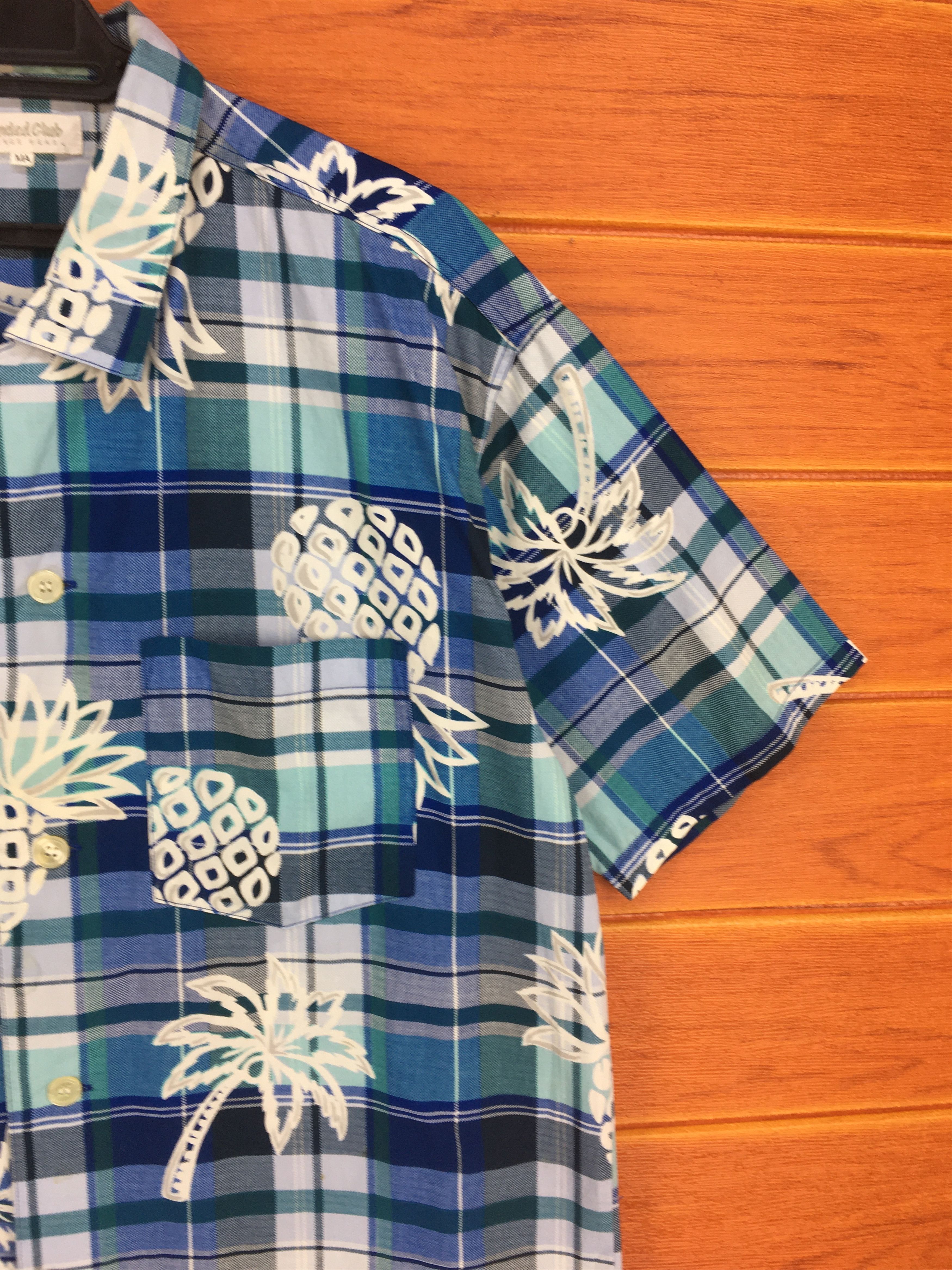 Japanese Brand Japanese Hawaiian BLANDED CLUB Pineapple Checkered Shirt Size US M / EU 48-50 / 2 - 5 Thumbnail