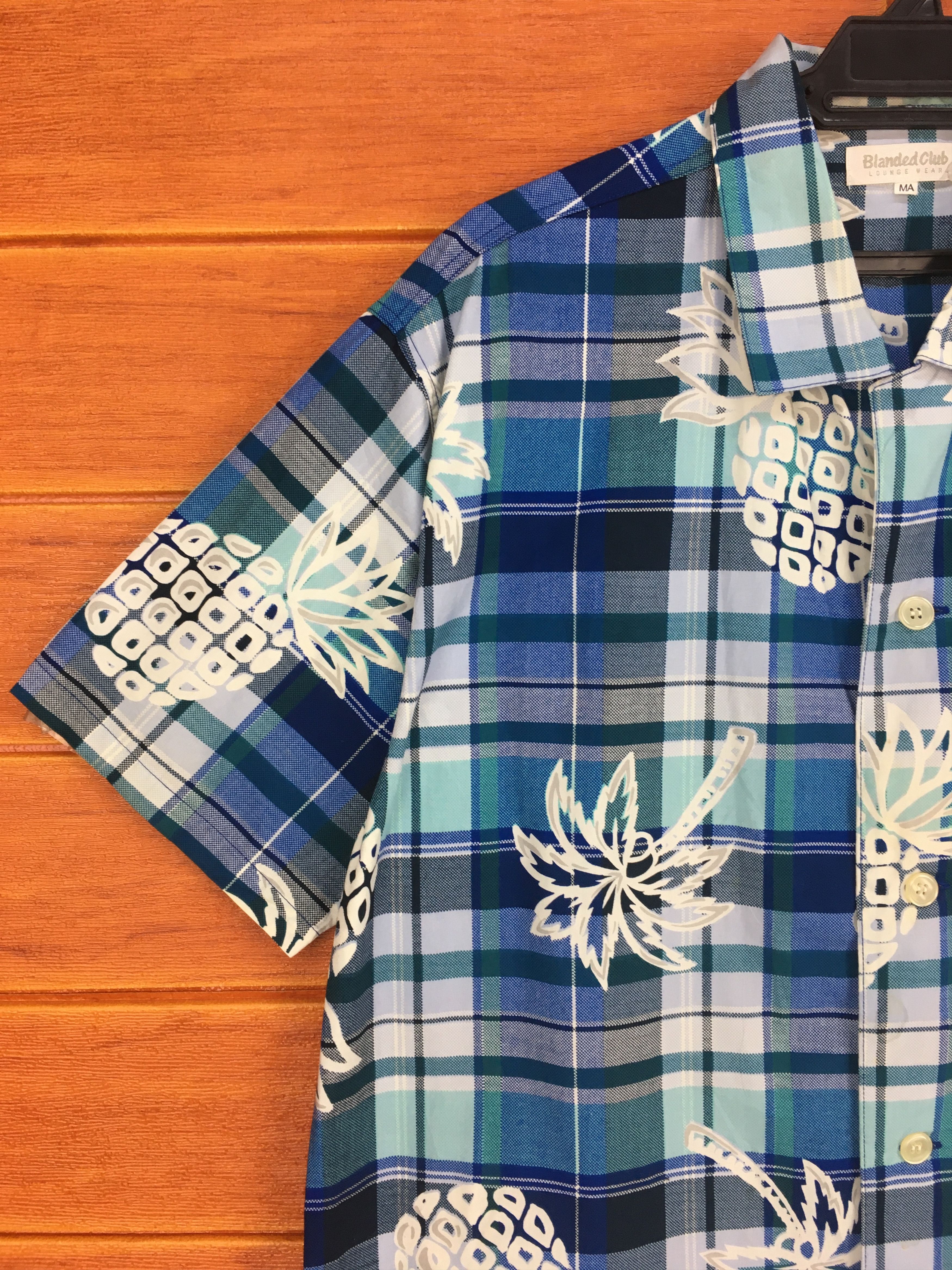 Japanese Brand Japanese Hawaiian BLANDED CLUB Pineapple Checkered Shirt Size US M / EU 48-50 / 2 - 2 Thumbnail